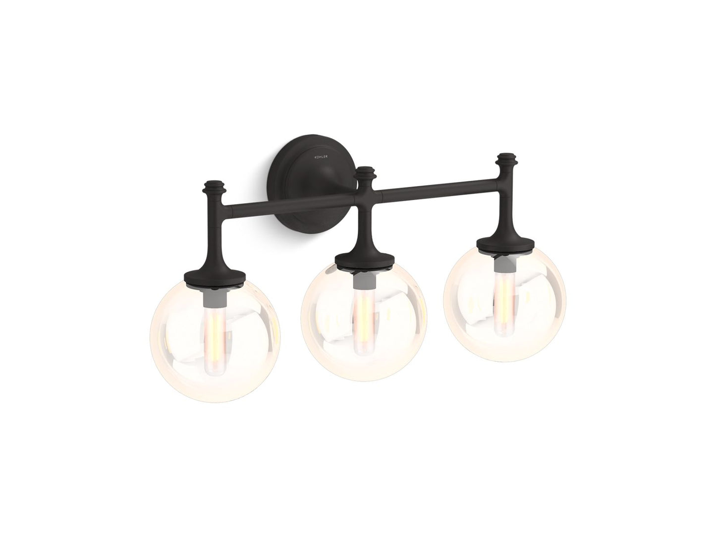 KOHLER Bellera Three-light sconce - Matte Black, K-31763-SC03-BLL