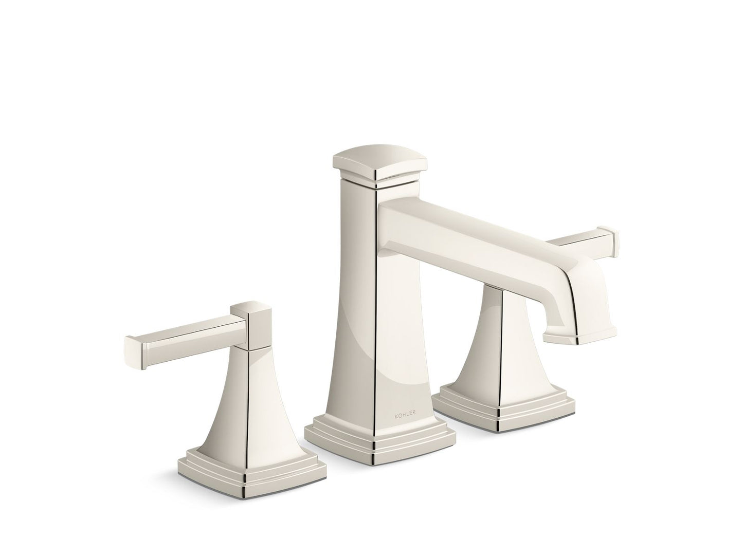 KOHLER Riff Deck-mount bath faucet trim with diverter - Vibrant Polished Nickel, K-T26436-4-SN