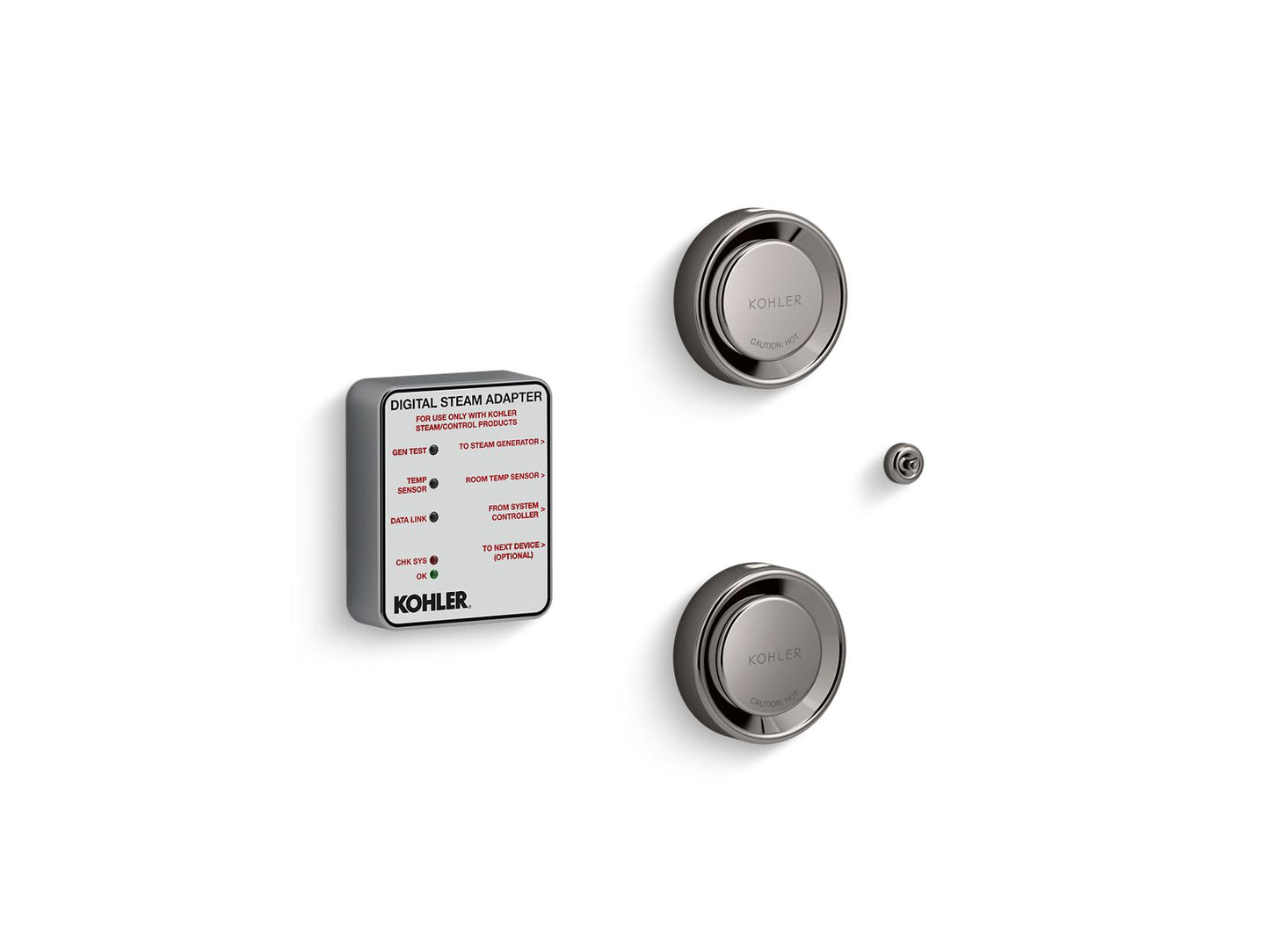 KOHLER Invigoration Series Tandem digital steam adapter kit - Vibrant Titanium, K-5549-K1-TT