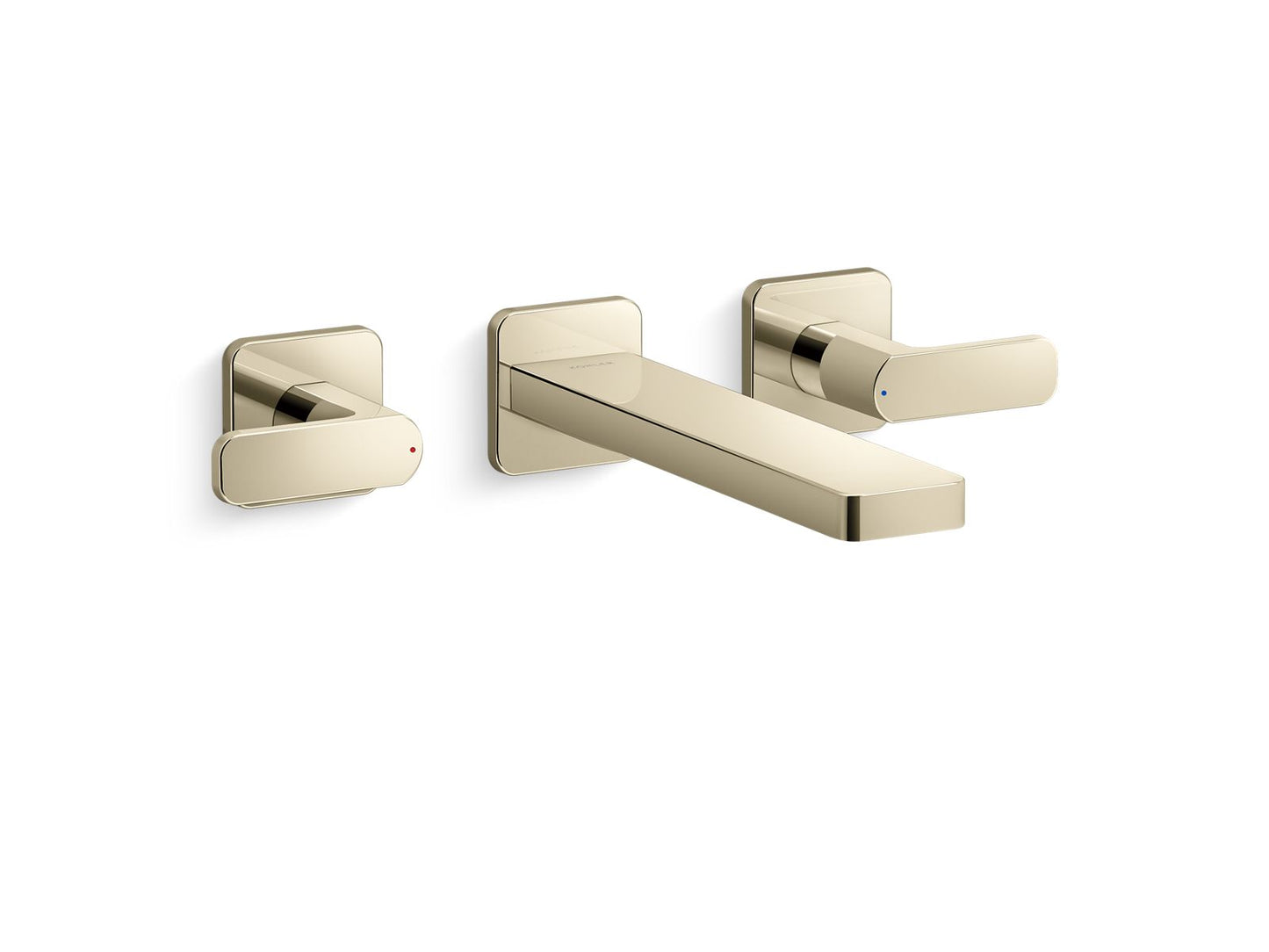 KOHLER K-T23491-4-AF Parallel Wall-Mount Bath Faucet Trim In Vibrant French Gold