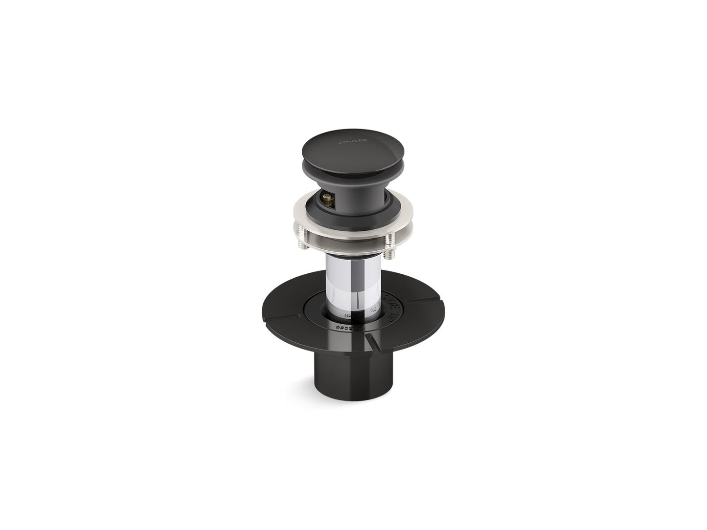 KOHLER K-25863-7 Snapflo Toe-Tap Bath Drain In Black Black
