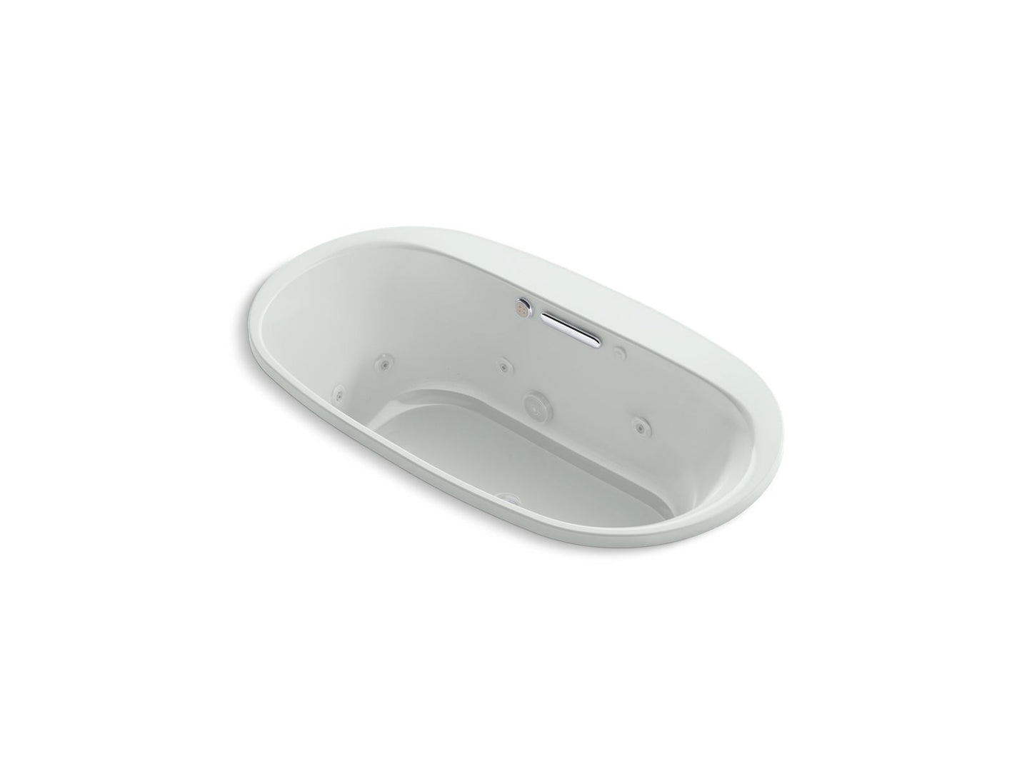 KOHLER Underscore 65-1/2" x 35-3/4" drop-in Heated BubbleMassage air bath with whirlpool - Ice Grey, K-5716-XHGH-95