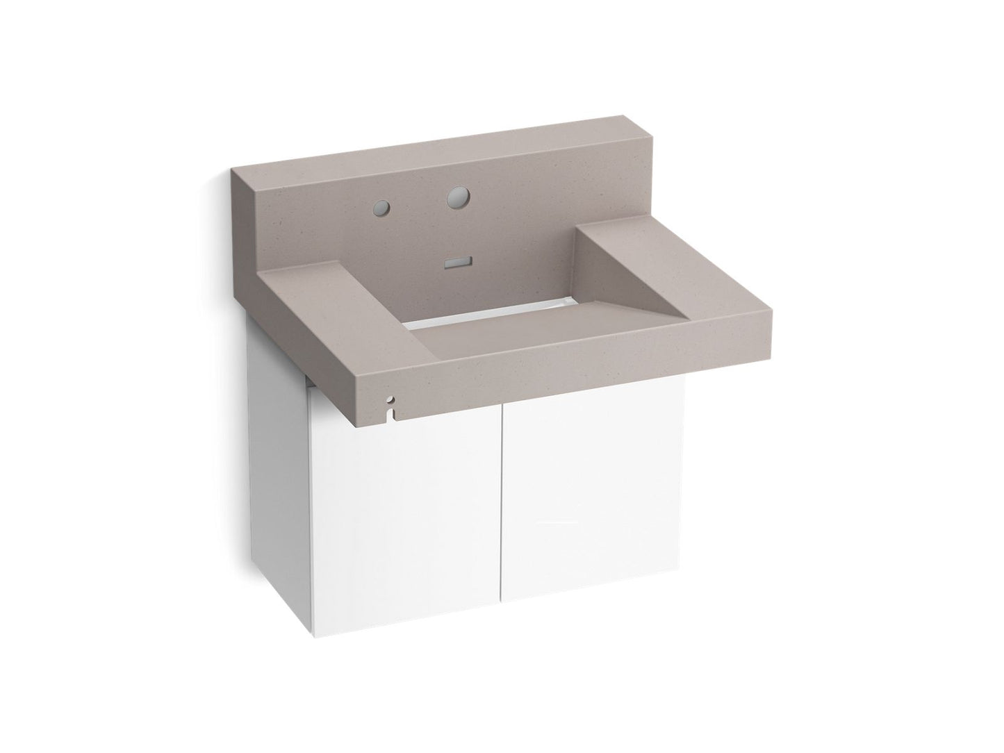 KOHLER Constellation 30" wall-mount lavatory system with backsplash - Neutral Concrete, K-81024-BPW-KCN