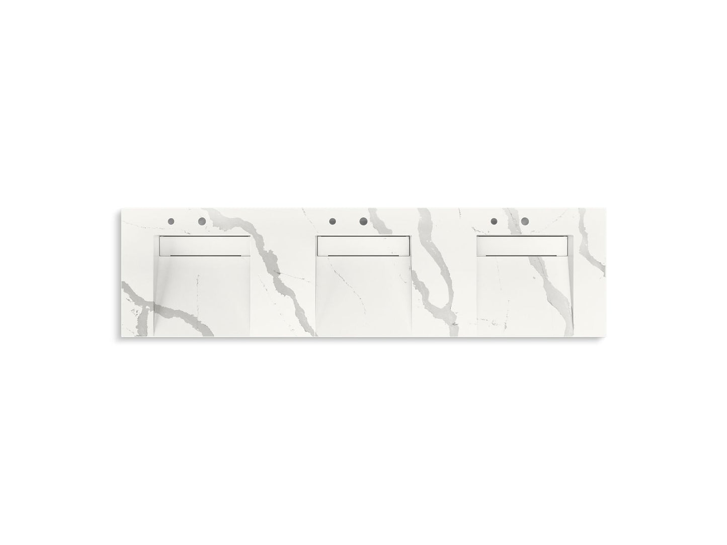 KOHLER Constellation 90" wall-mount basin lavatory system - Et Bianco Cal, K-81031-BSS-KEB