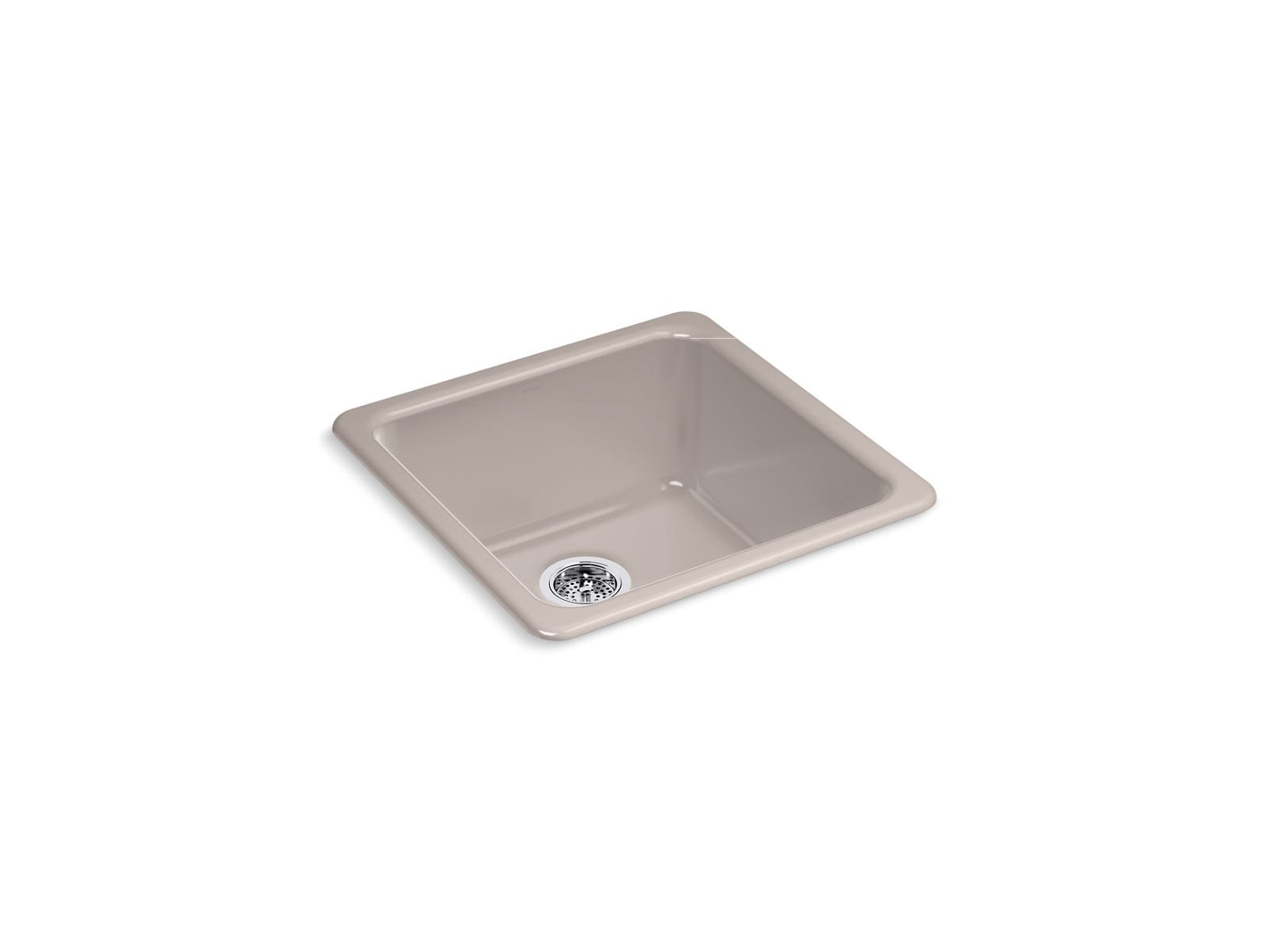 KOHLER Iron/Tones 21" top-/undermount single-bowl bar sink - Truffle, K-6587-TRF