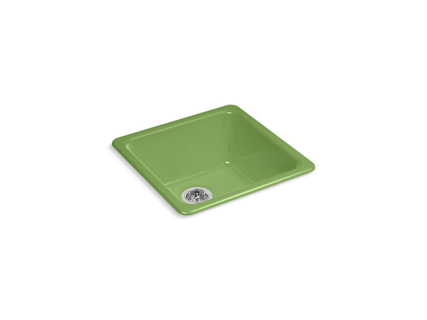 KOHLER Iron/Tones 21" top-/undermount single-bowl bar sink - Fresh Green, K-6587-34