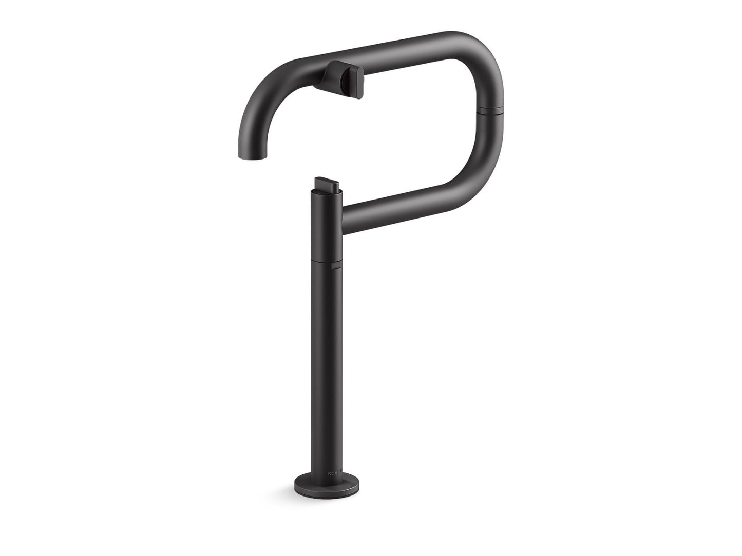 KOHLER K-28275-BL Components Deck-Mount Pot Filler - Matte Black