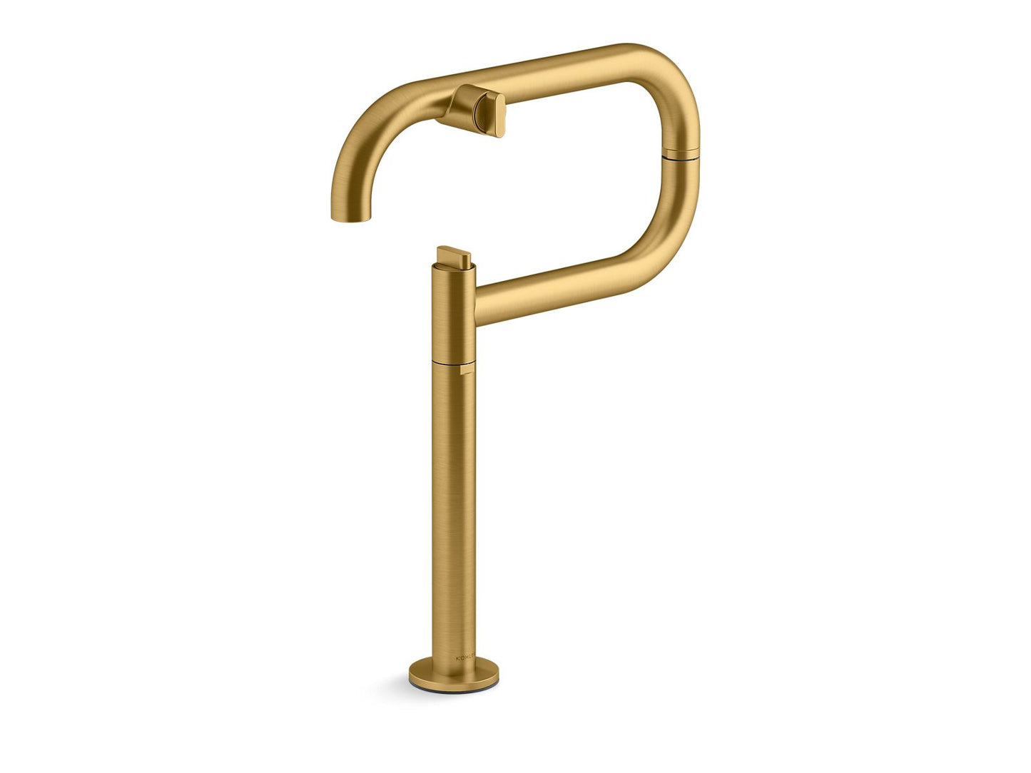 KOHLER K-28275-2MB Components Deck-Mount Pot Filler - Vibrant Brushed Moderne Brass