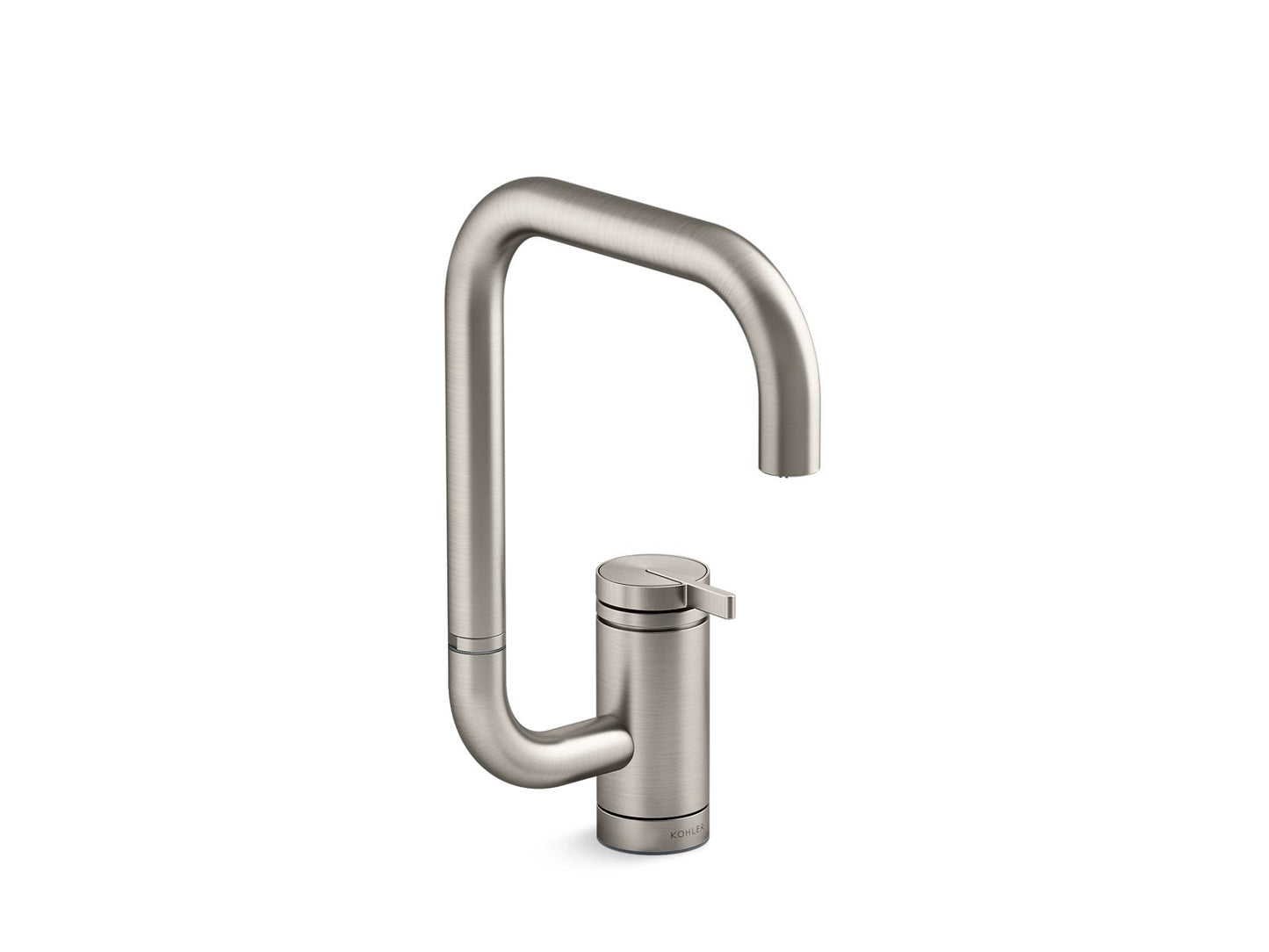 KOHLER K-28290-VS Components Single-Handle Bar Sink Faucet With Two-Function Extended-Reach Spout - Vibrant Stainless