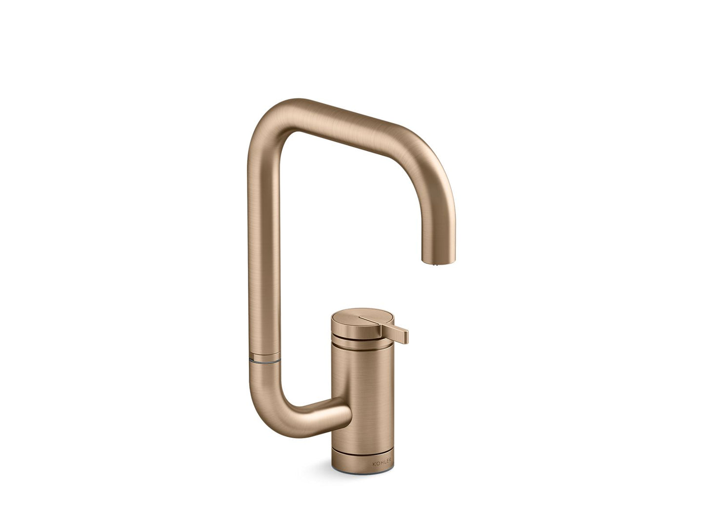 KOHLER K-28290-BV Components Single-Handle Bar Sink Faucet With Two-Function Extended-Reach Spout - Vibrant Brushed Bronze