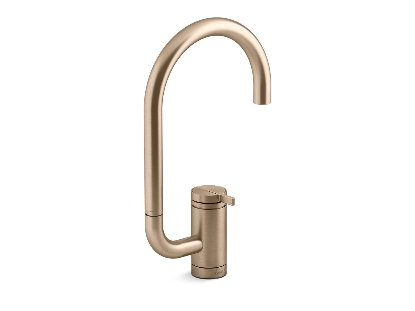KOHLER K-28277-BV Components Single-Handle Bar Sink Faucet With Two-Function Extended-Reach Spout - Vibrant Brushed Bronze