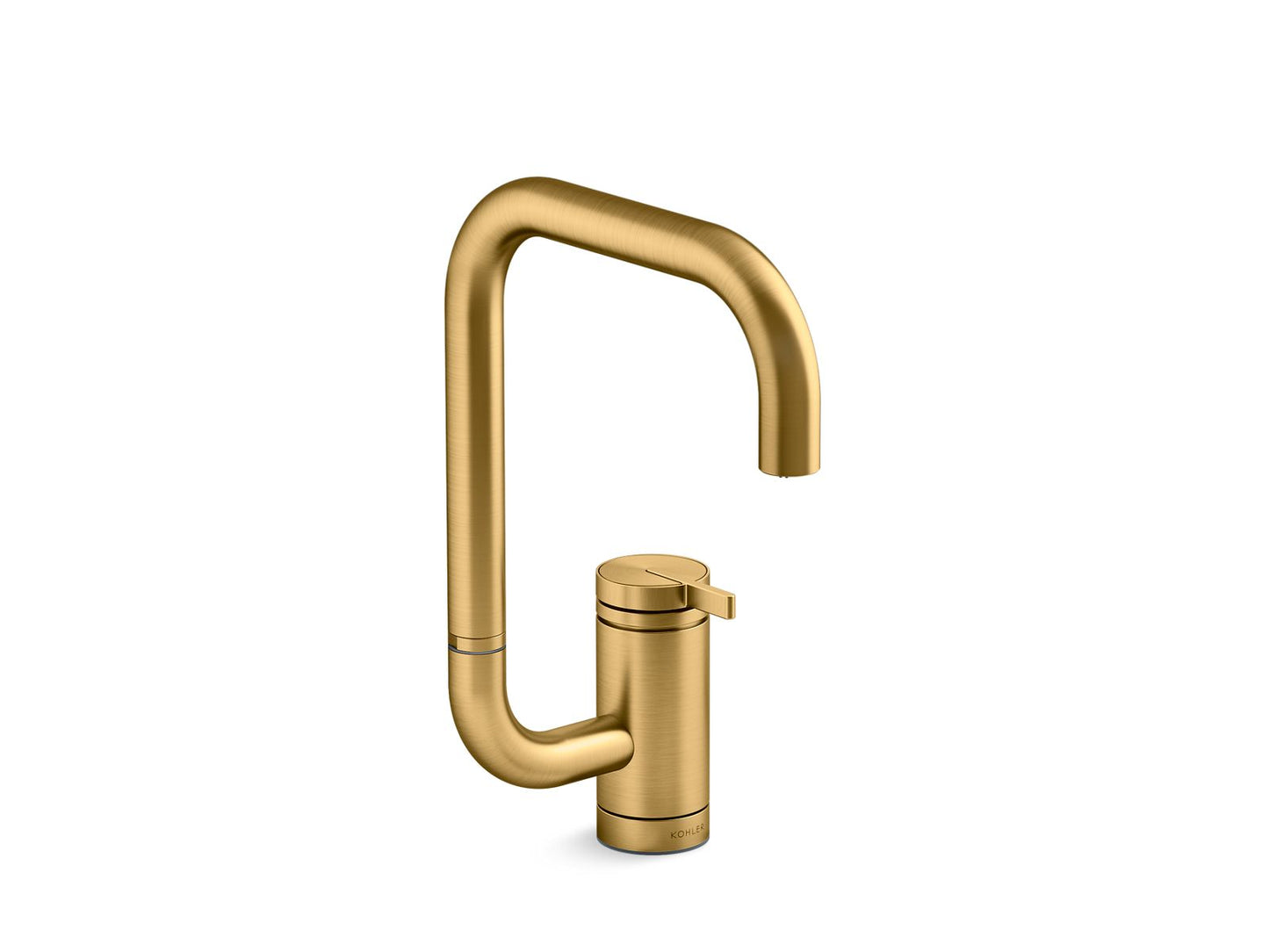 KOHLER K-28290-2MB Components Single-Handle Bar Sink Faucet With Two-Function Extended-Reach Spout - Vibrant Brushed Moderne Brass