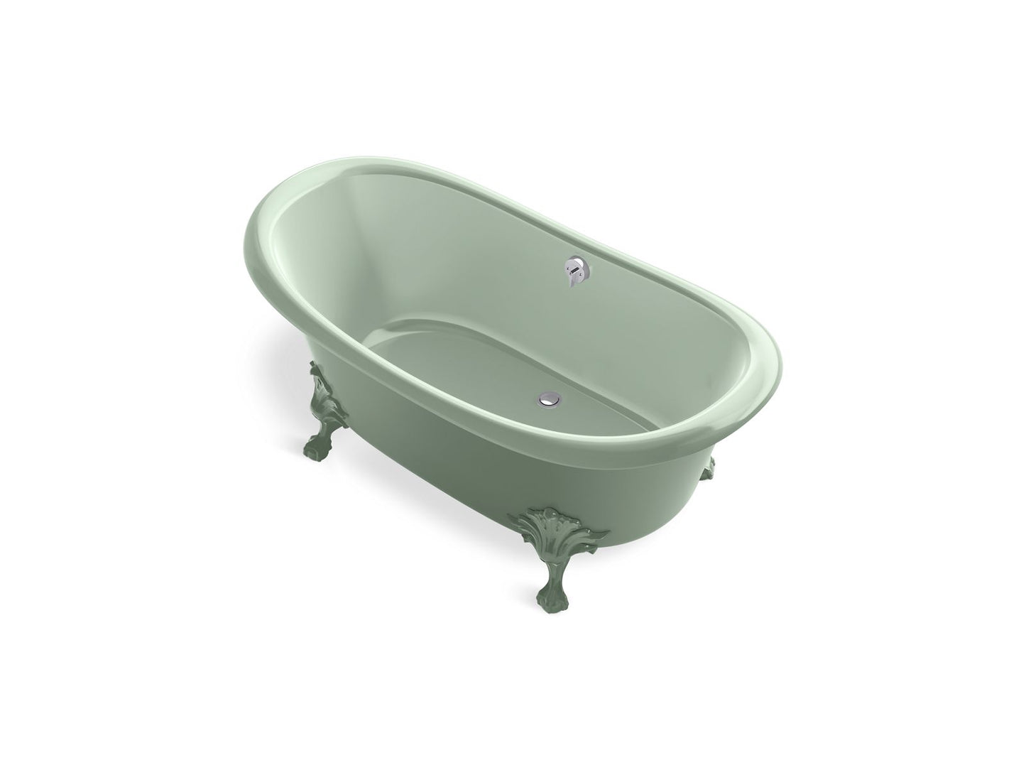 KOHLER Artifacts 66-1/8" x 32-1/2" freestanding bath - Aspen Exterior with Aspen Interior, K-21000-PAG-42