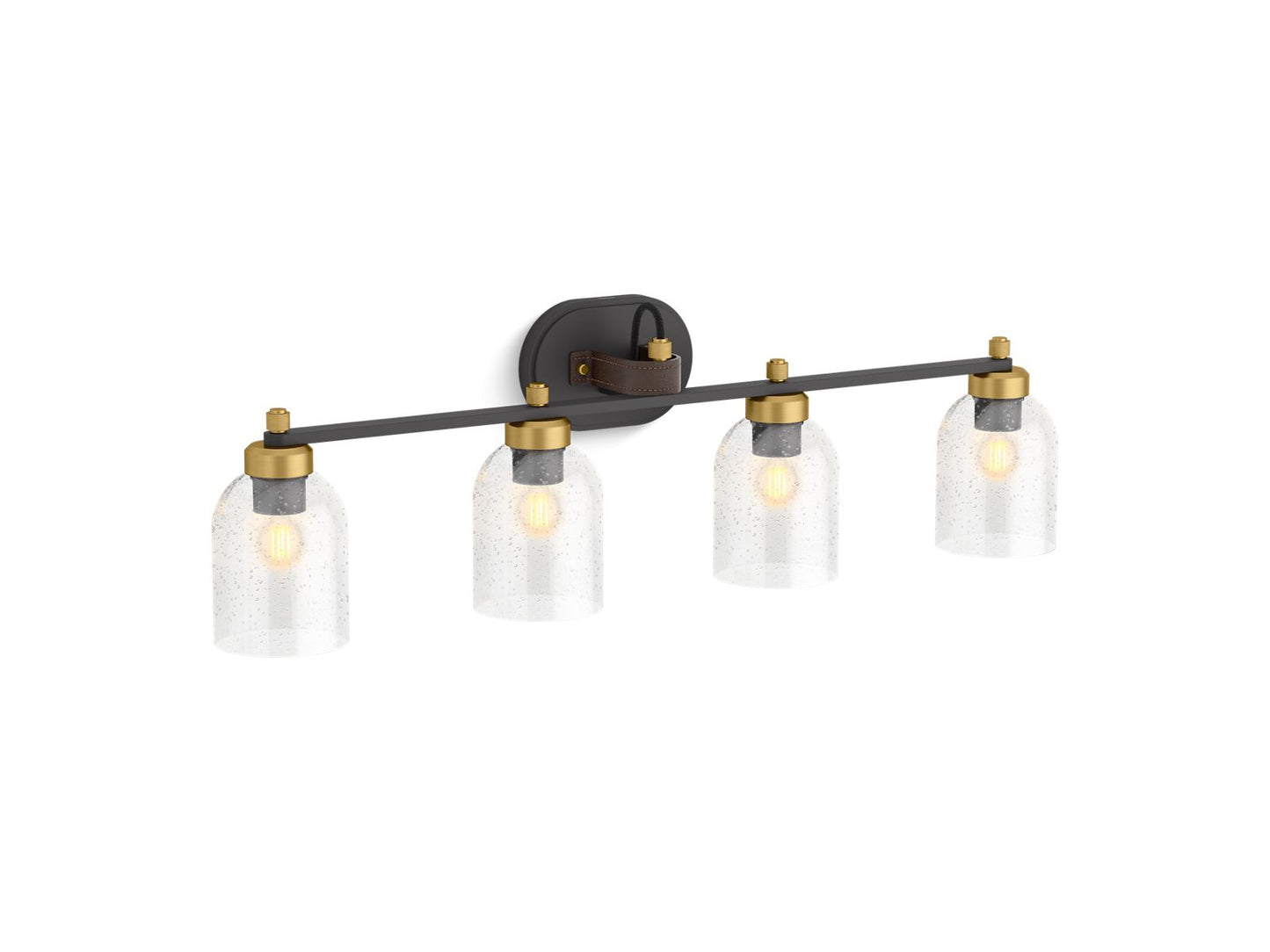 KOHLER K-38419-SC04-BML Tannage Four-Light Sconce In Matte Black Brushed Moderne Brass