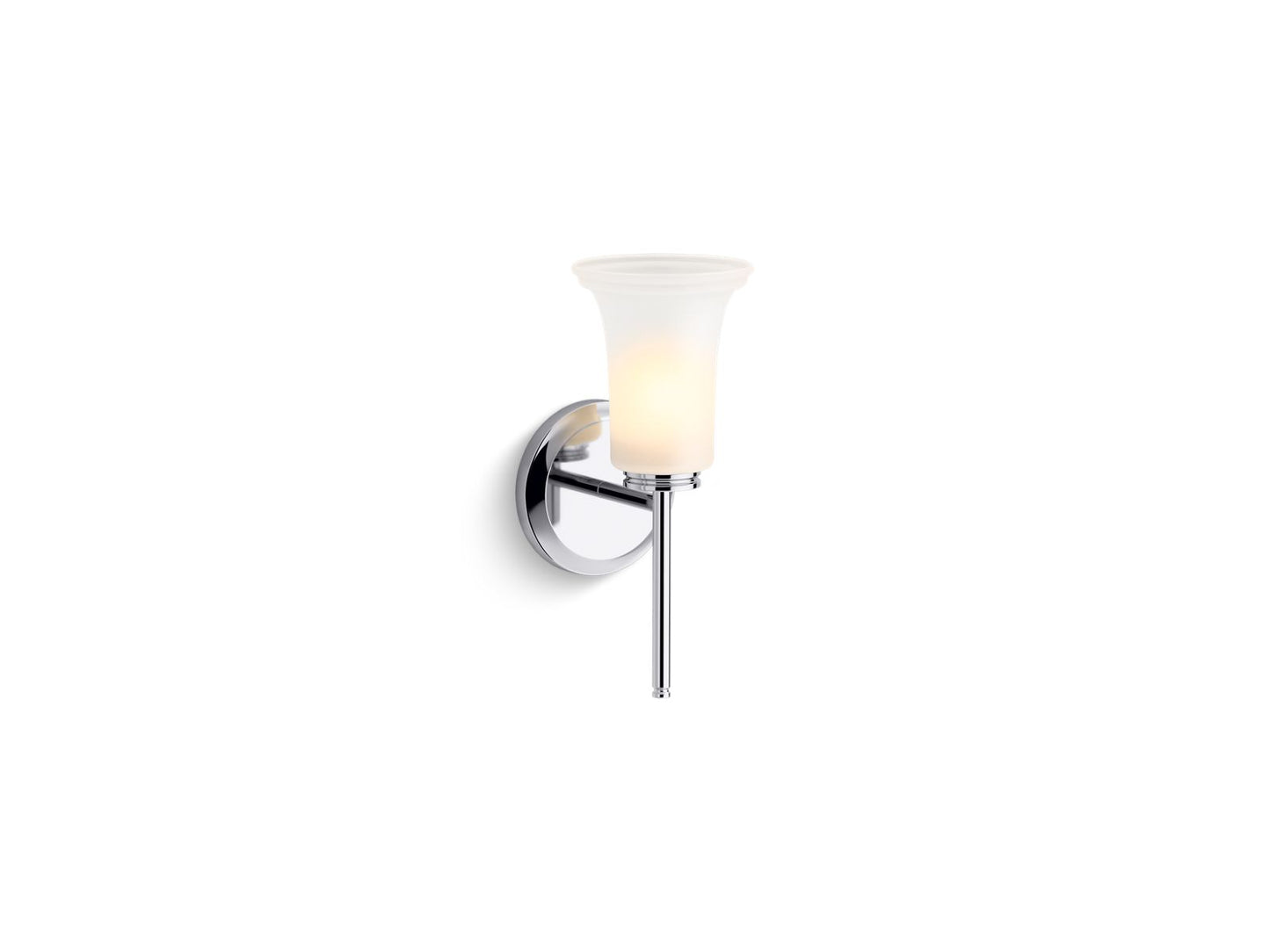 KOHLER K-38404-SC01-CPL Bellera One-Light Sconce With Frosted Shade In Polished Chrome