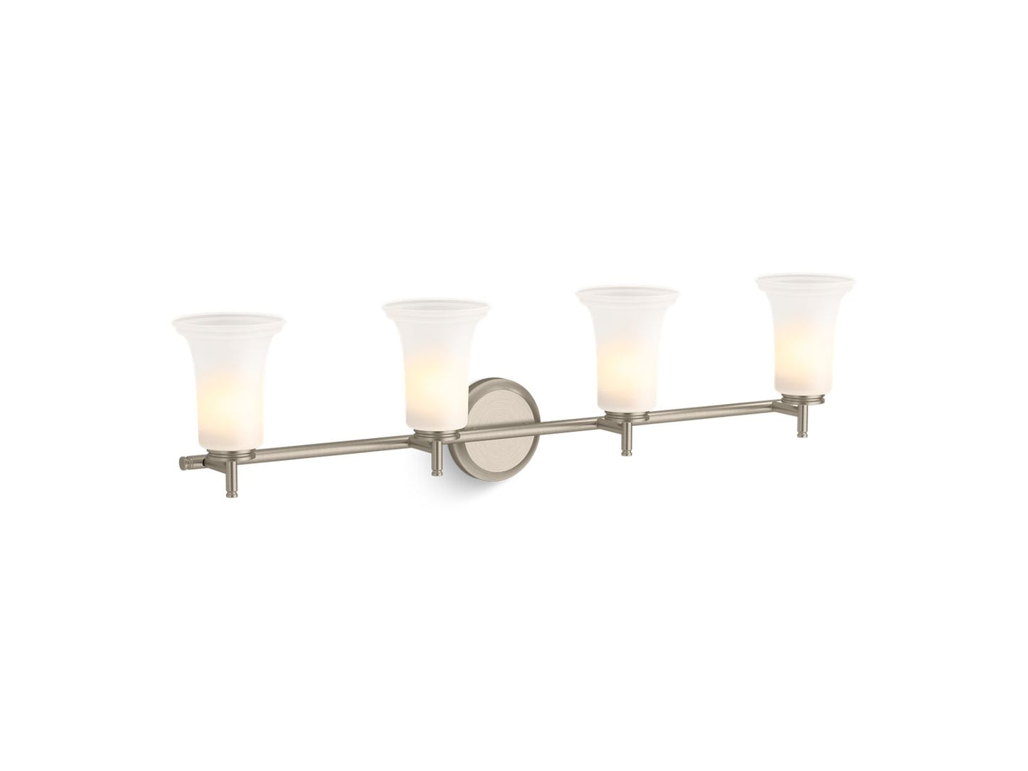 KOHLER K-38407-SC04-BNL Bellera Four-Light Sconce With Frosted Shades In Brushed Nickel