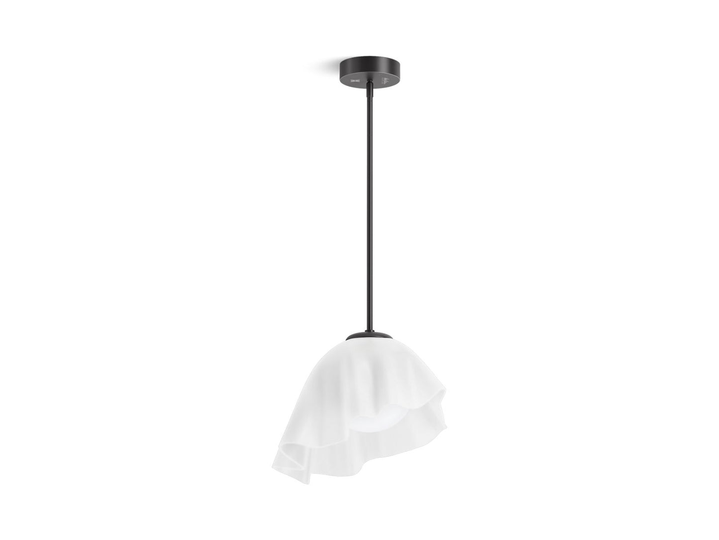 KOHLER K-32695-PELED-BLL Landshapes By Daniel Arsham 14-3/4" Pendant - Matte Black