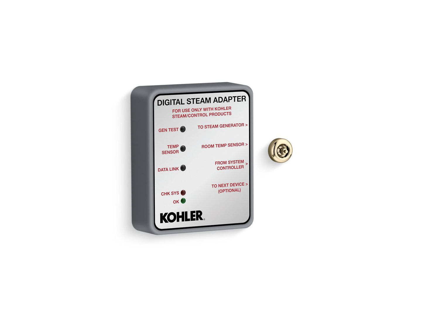 KOHLER K-32311-AF Invigoration Series Digital Steam Adapter - Vibrant French Gold