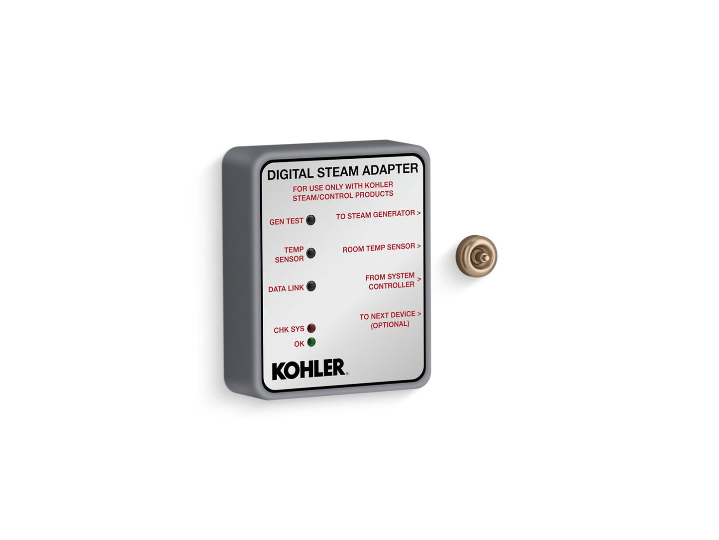 KOHLER K-32311-BV Invigoration Series Digital Steam Adapter - Vibrant Brushed Bronze