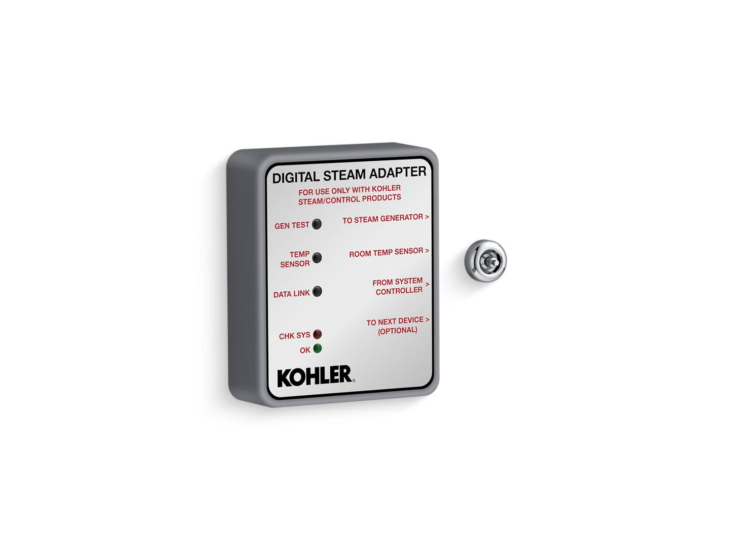 KOHLER K-32311-CP Invigoration Series Digital Steam Adapter - Polished Chrome
