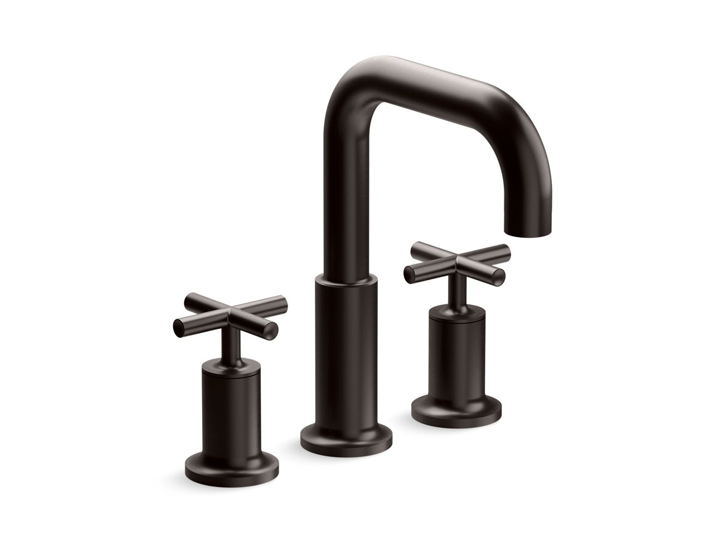 KOHLER K-T14428-3-BGP Deck-mount bath faucet trim with Cross handles - Brushed Graphite