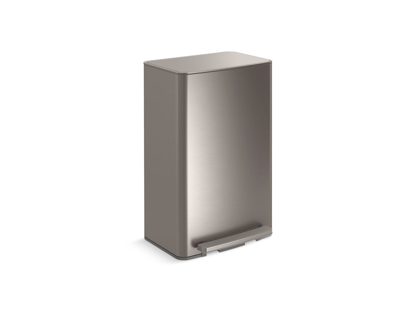 KOHLER K-REC35844-ST 13-Gallon Curved Step Trash Can - Stainless Steel