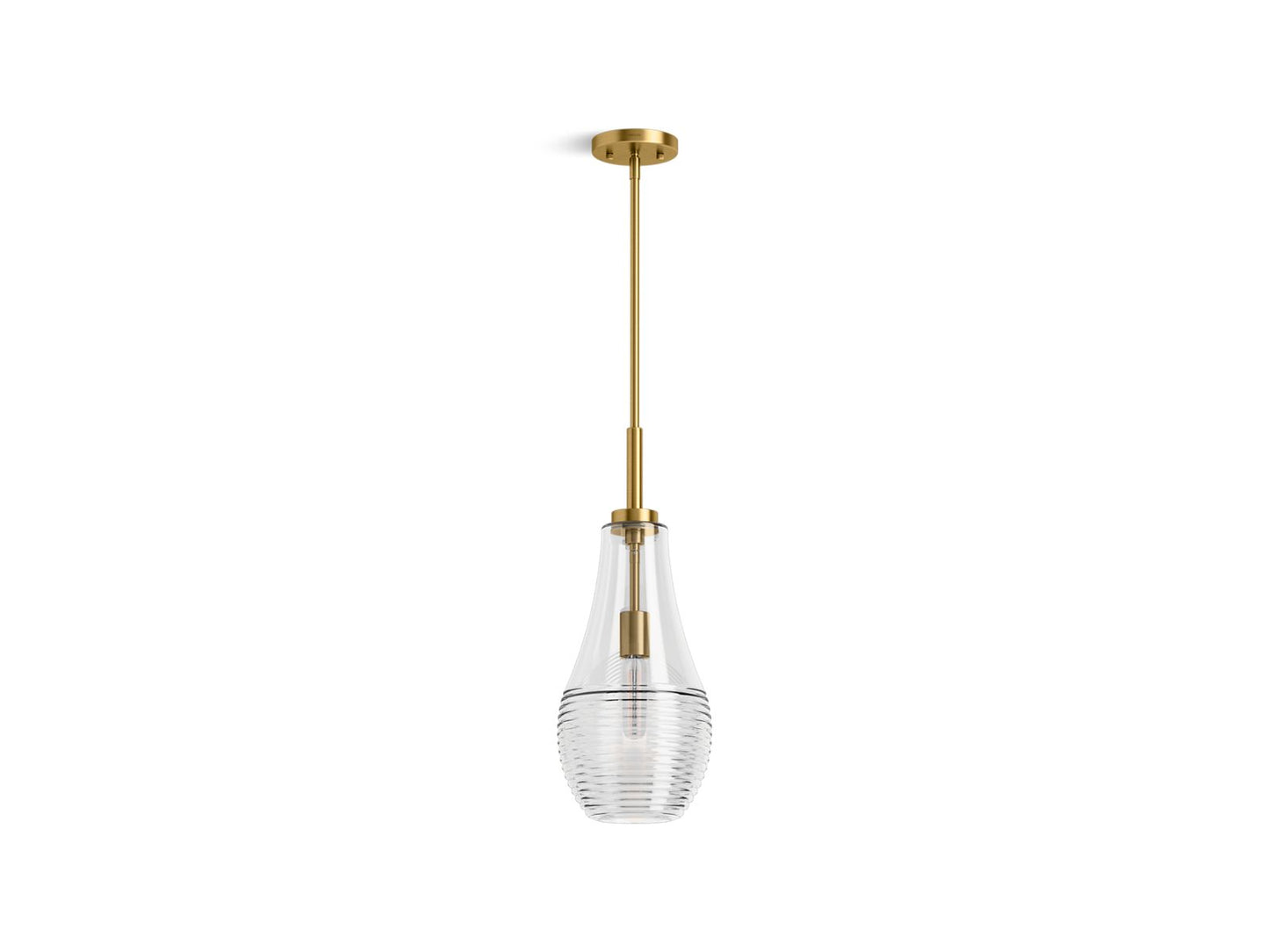 KOHLER 42196-PE01-2GL Simplice 8 in. Teardrop Pendant - Brushed Moderne Brass