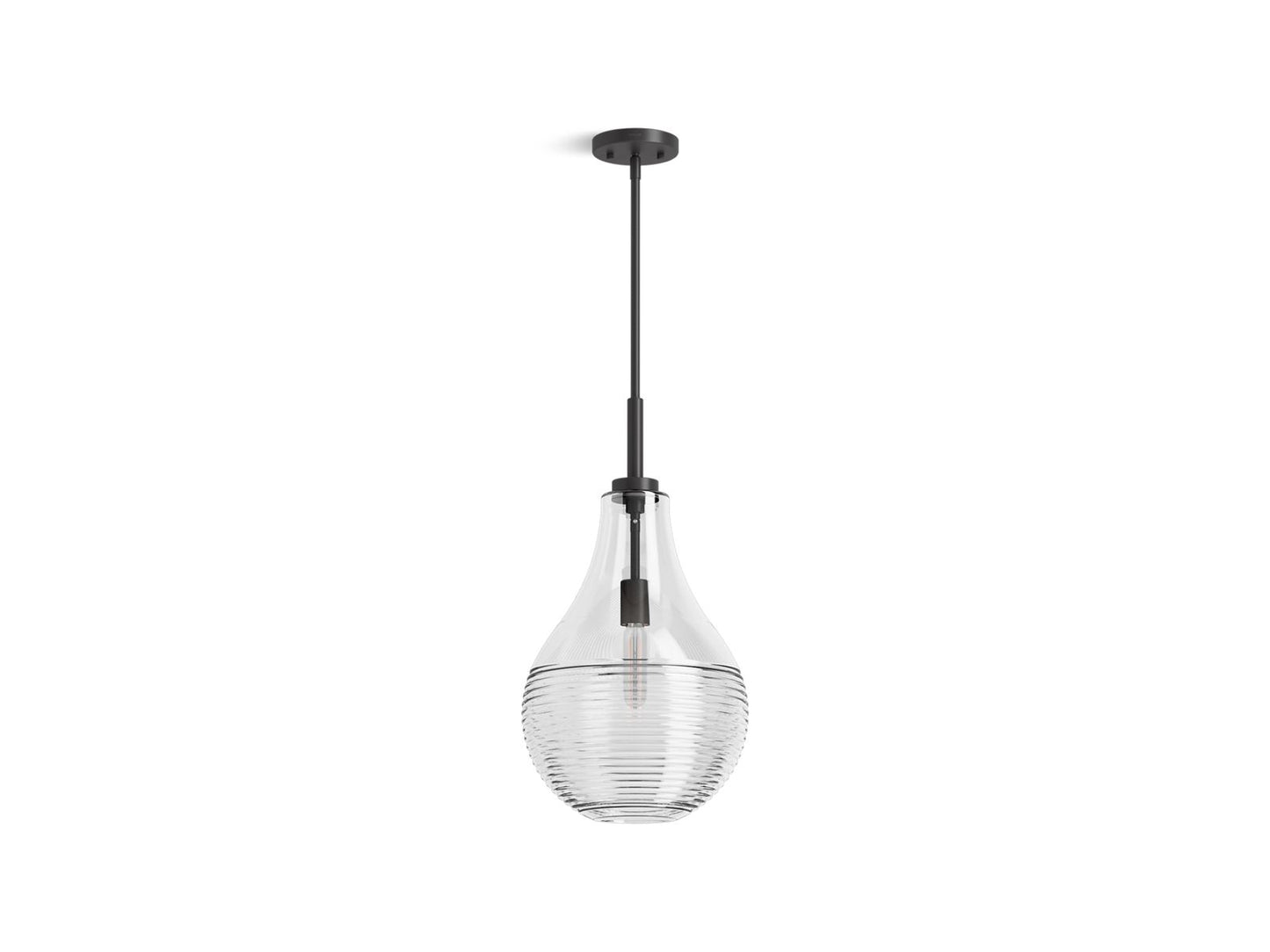KOHLER 42197-PE01-BLL Simplice 12 in. Teardrop Pendant - Matte Black