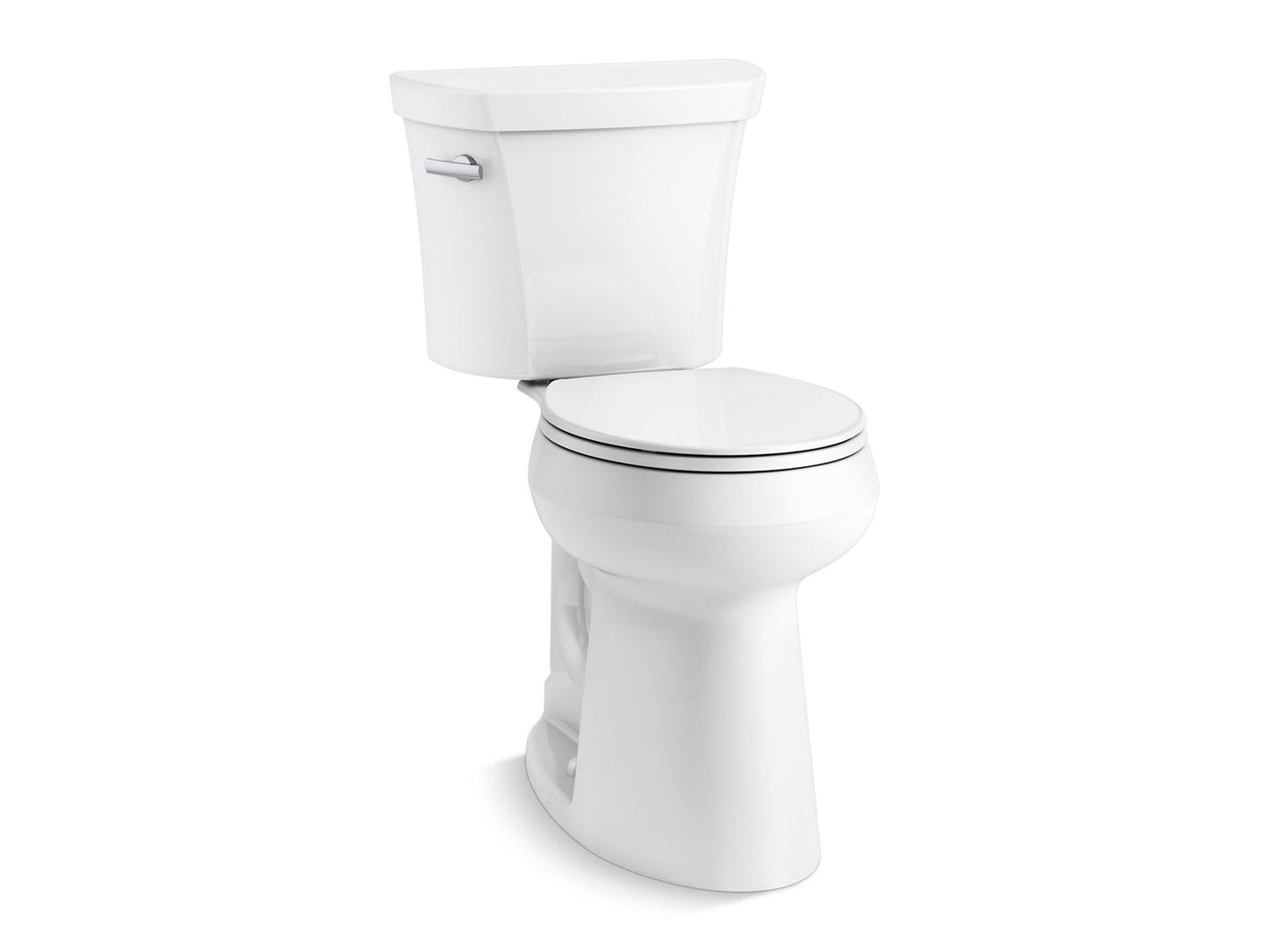 KOHLER K-35716-0 Tall two-piece round-front toilet, 1.28 gpf - White