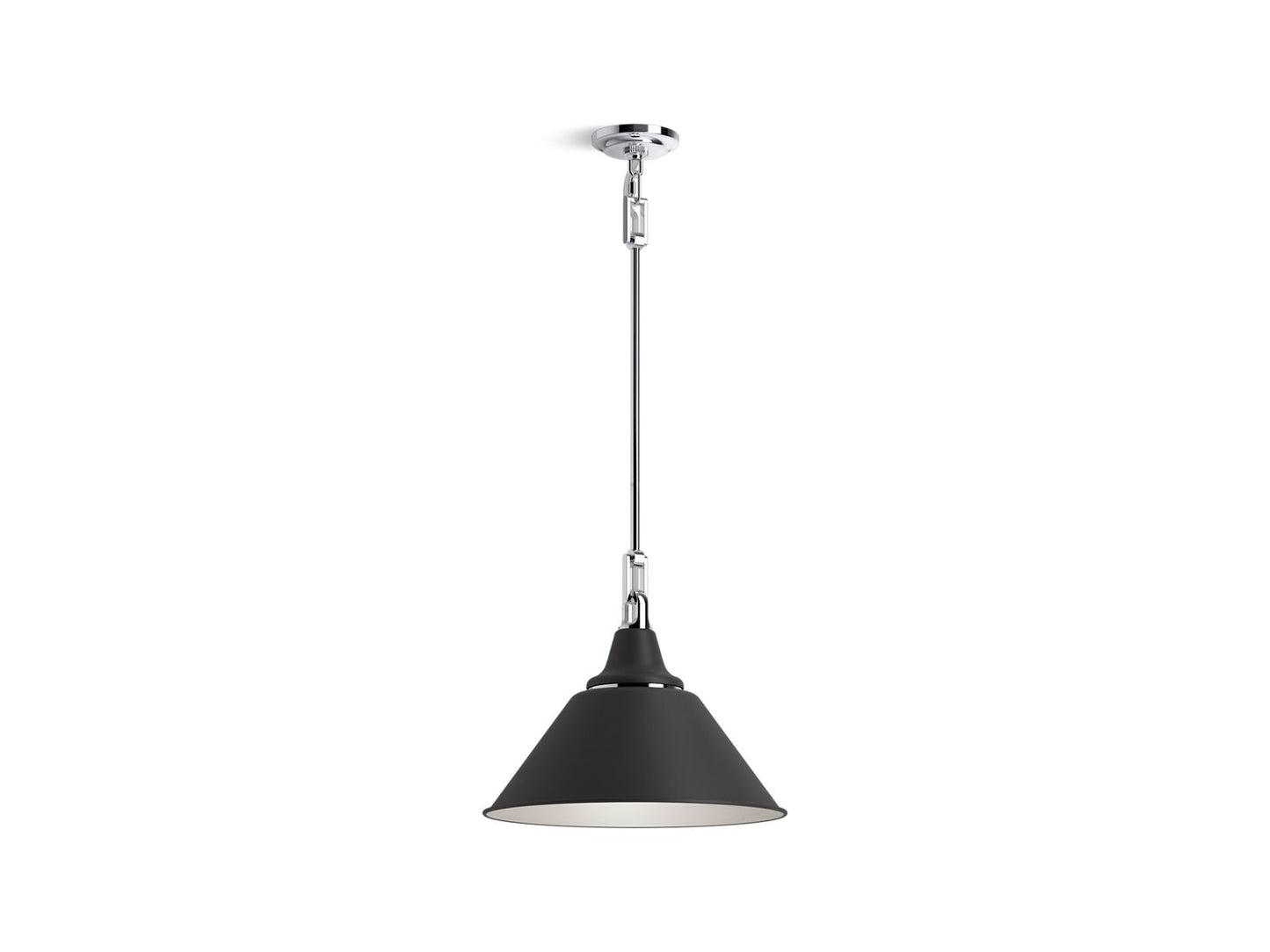 KOHLER 42202-PE01-CBL Varla 16 in. Pendant - Polished Chrome with Matte Black