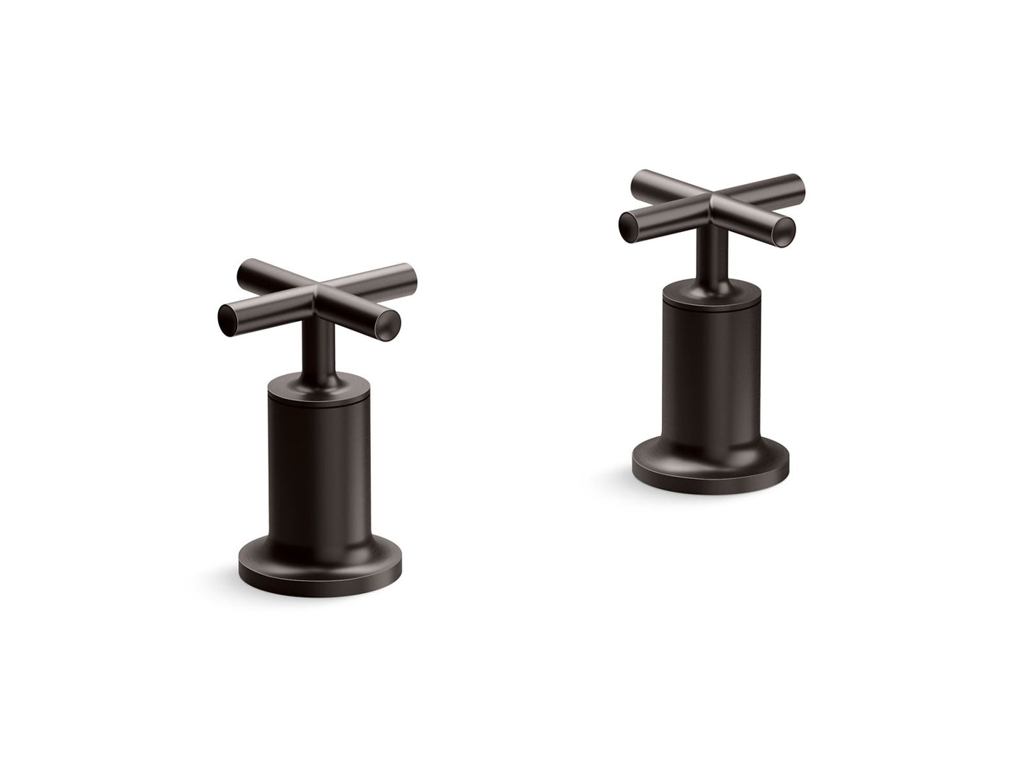 KOHLER K-T14429-3-BGP Deck- or wall-mount bath faucet handle trim with cross design - Brushed Graphite