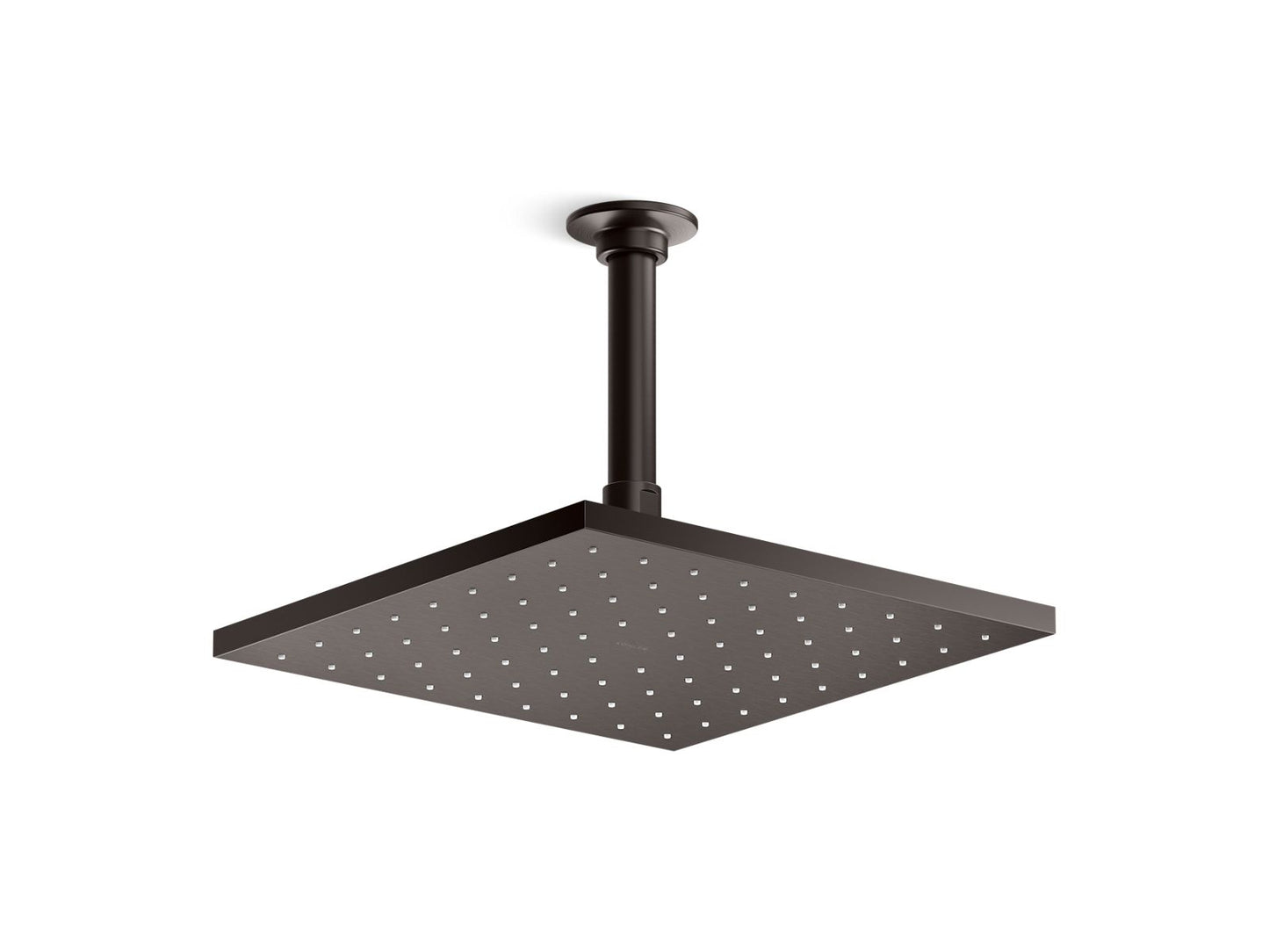 KOHLER K-13696-BGP Square 10" single-function rainhead, 2.5 gpm - Brushed Graphite