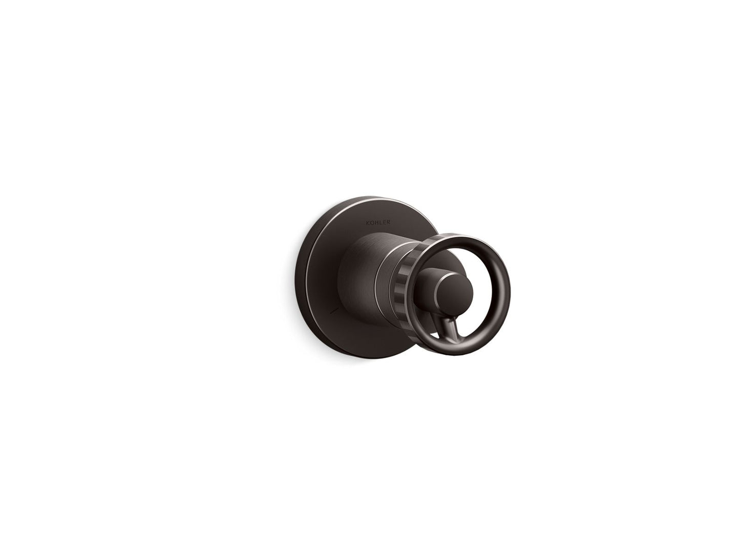 KOHLER K-T78026-9-BGP MasterShower transfer valve trim with Industrial handle - Brushed Graphite