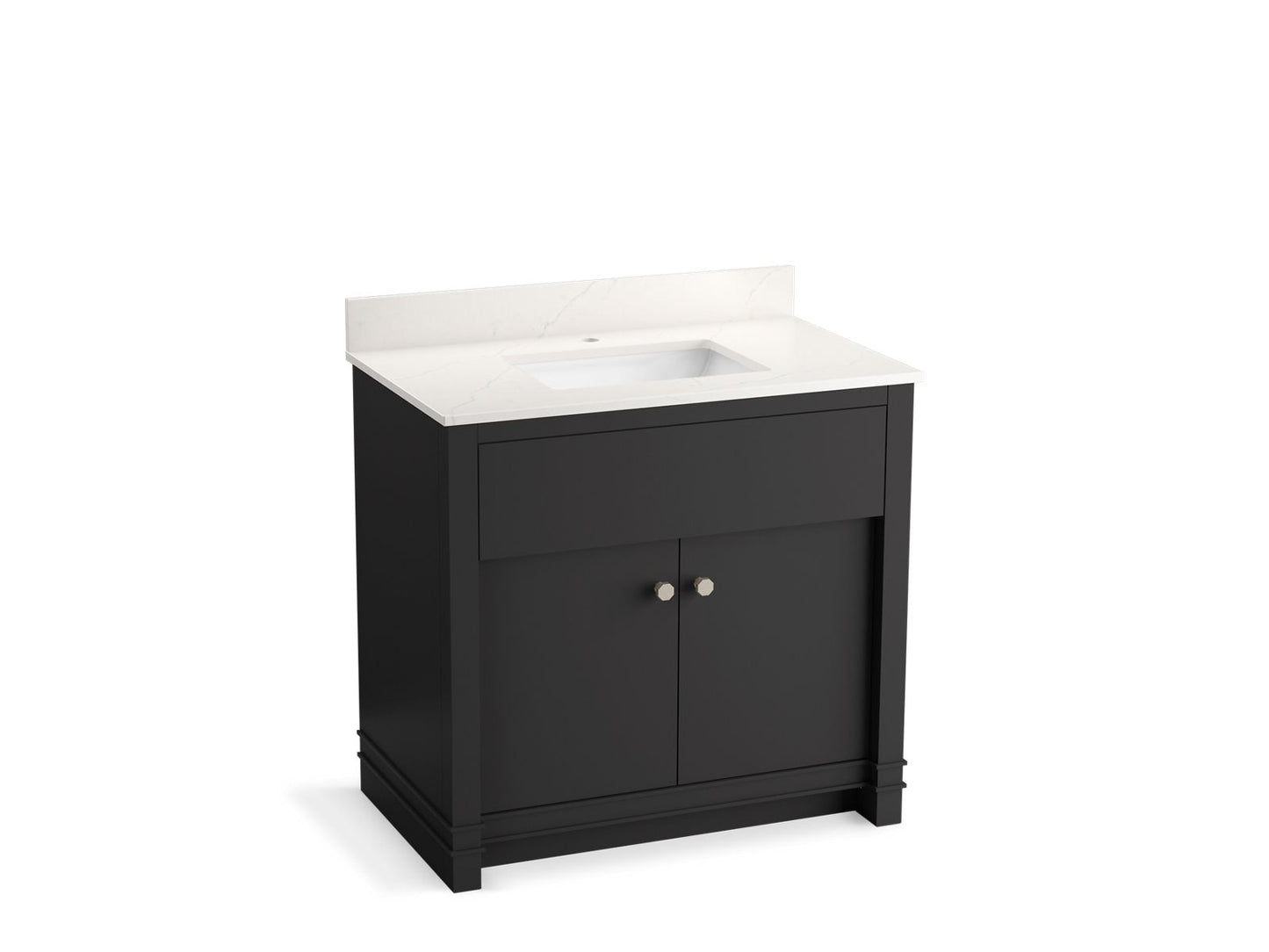 KOHLER K-33266-DWG 36" bathroom vanity cabinet with sink and quartz top - Ferrous Grey