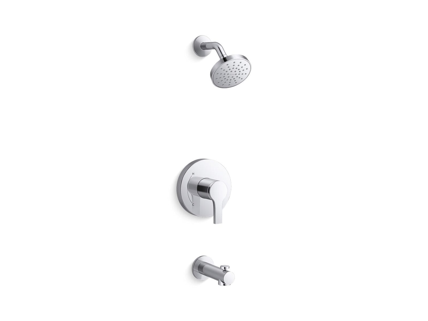 KOHLER K-TS35322-4G-CP Elate Rite-Temp Bath And Shower Trim Kit 1.75 GPM - Polished Chrome