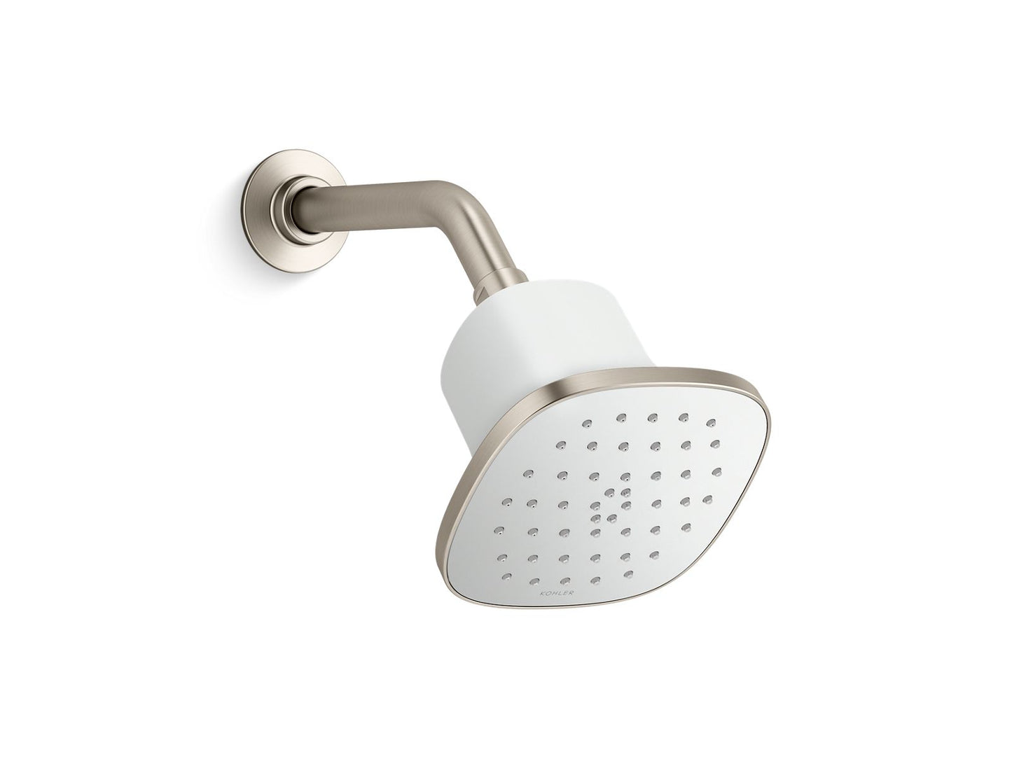 KOHLER K-37722-G-BN Square single-function filtered showerhead, 1.75 gpm - Vibrant Brushed Nickel