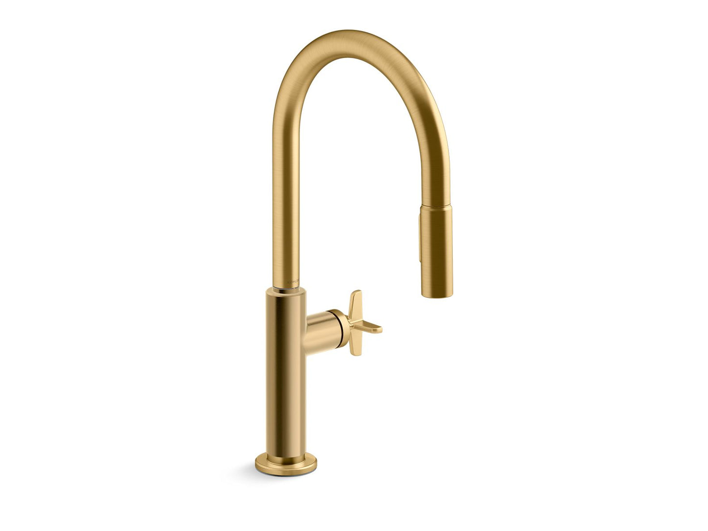 KOHLER K-28670-3RT2-2MB Touchless pull-down kitchen sink faucet with two-function sprayhead - Vibrant Brushed Moderne Brass
