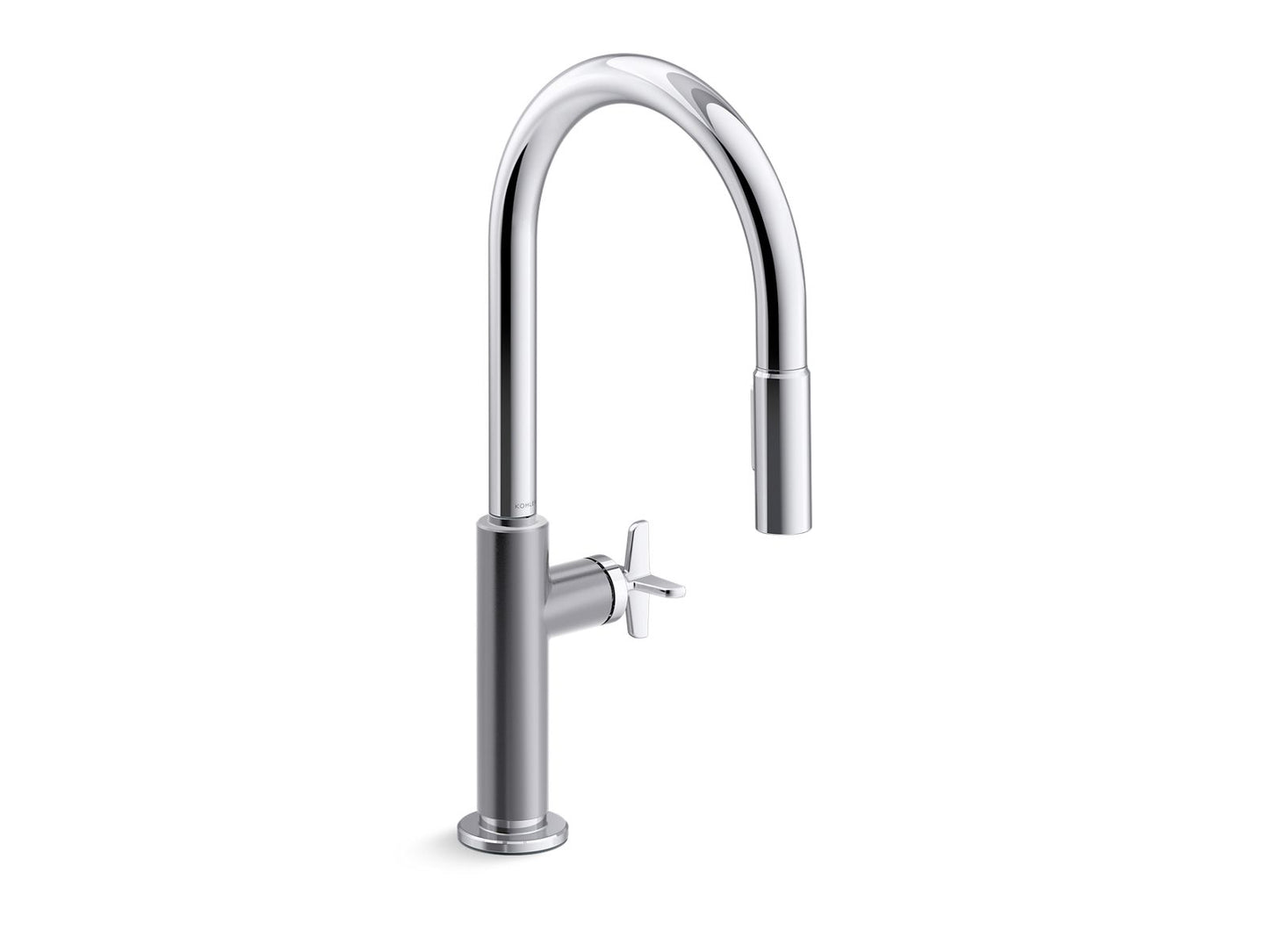 KOHLER K-28669-3-CP Pull-down kitchen sink faucet with two-function sprayhead - Polished Chrome