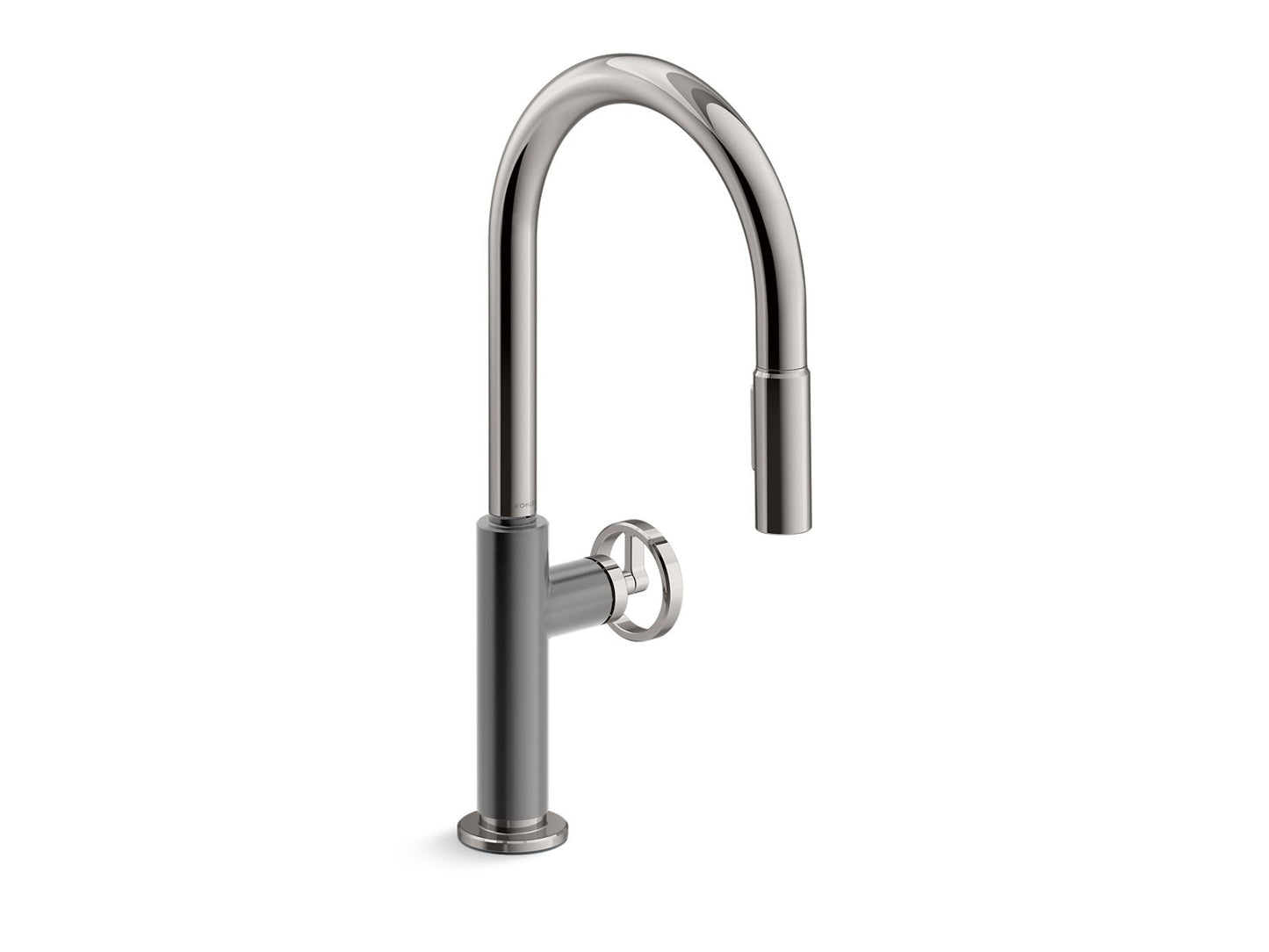KOHLER K-28669-9-TT Pull-down kitchen sink faucet with two-function sprayhead - Vibrant Titanium