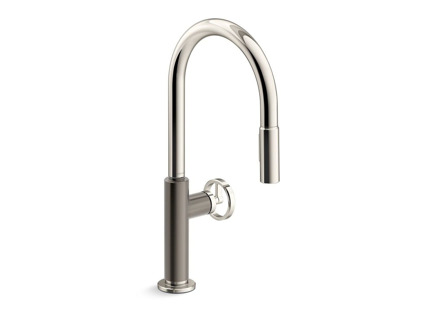 KOHLER K-28669-9-SN Pull-down kitchen sink faucet with two-function sprayhead - Vibrant Polished Nickel