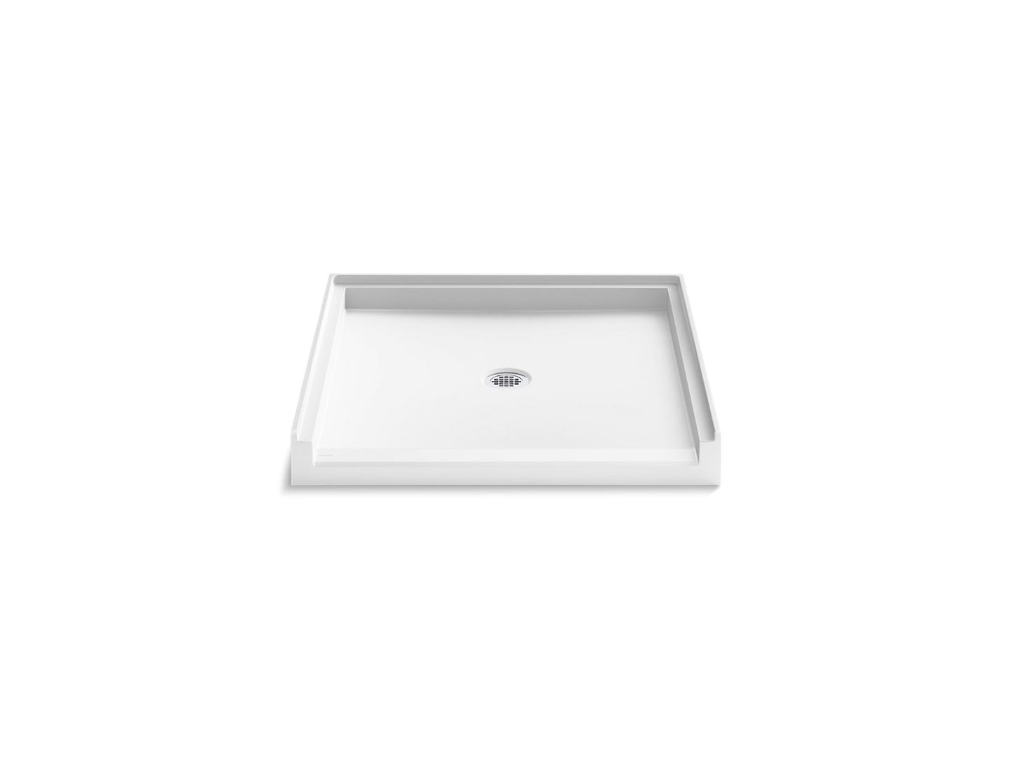 KOHLER K-44163-HW1 38" x 38" alcove shower base, center drain - Honed White