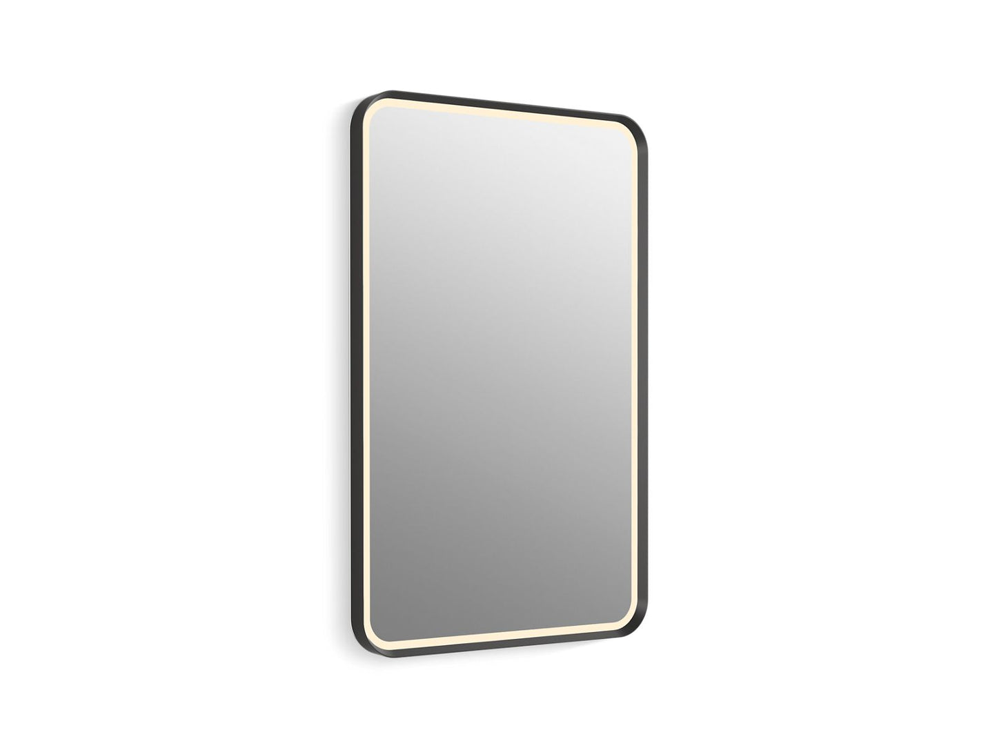 KOHLER K-38023-DLM-BLL 22" x 34" rectangular lighted framed mirror - Matte Black