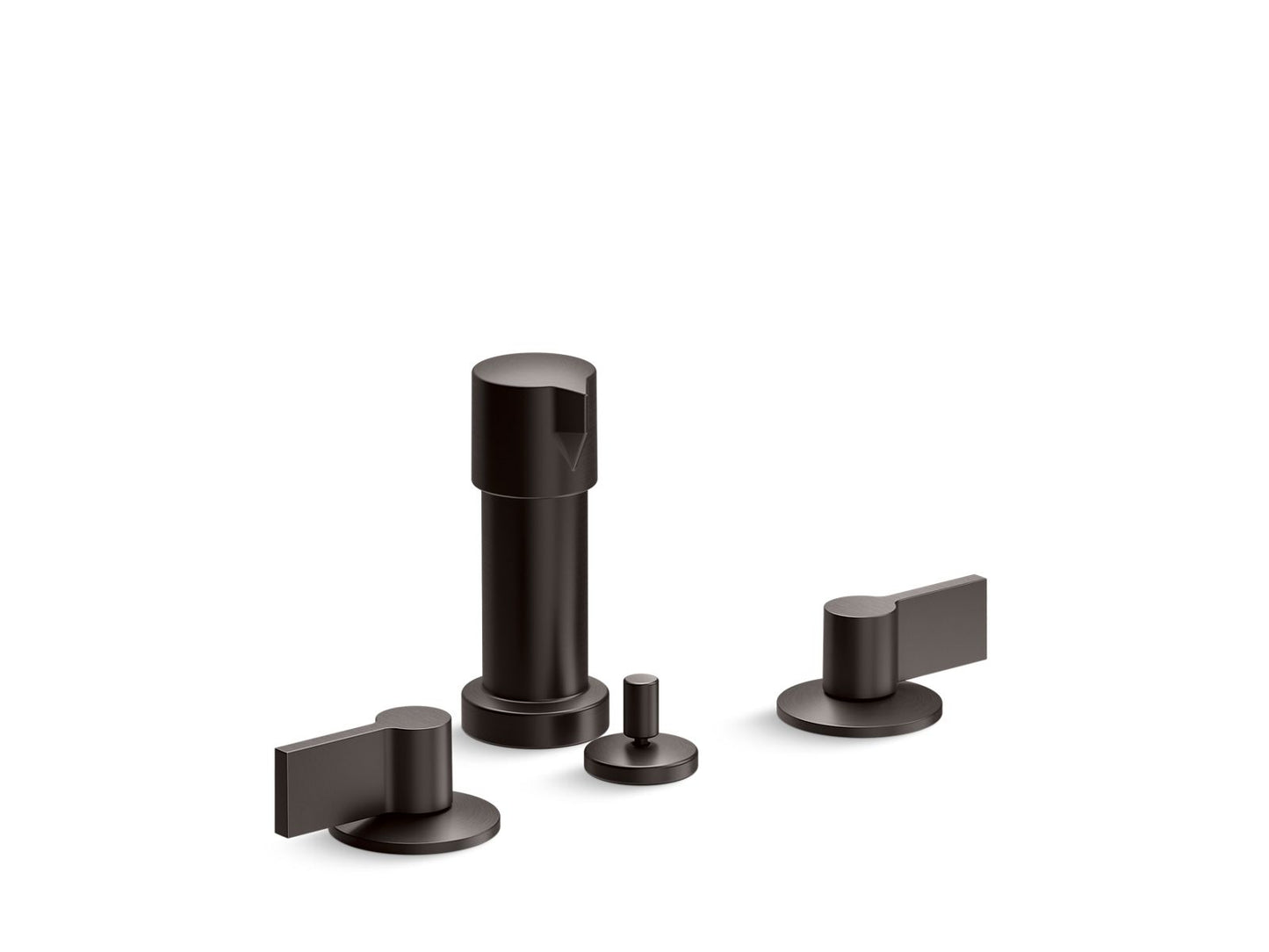 KOHLER K-77983-4-BGP Widespread bidet faucet with Lever handles - Brushed Graphite