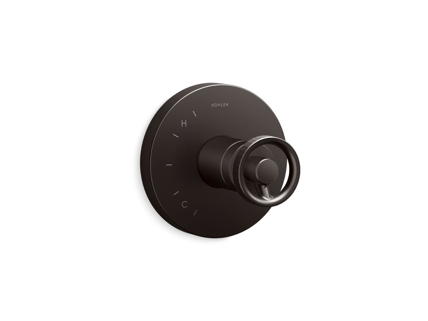 KOHLER K-TS78015-9-BGP Rite-Temp valve trim with Industrial handle - Brushed Graphite