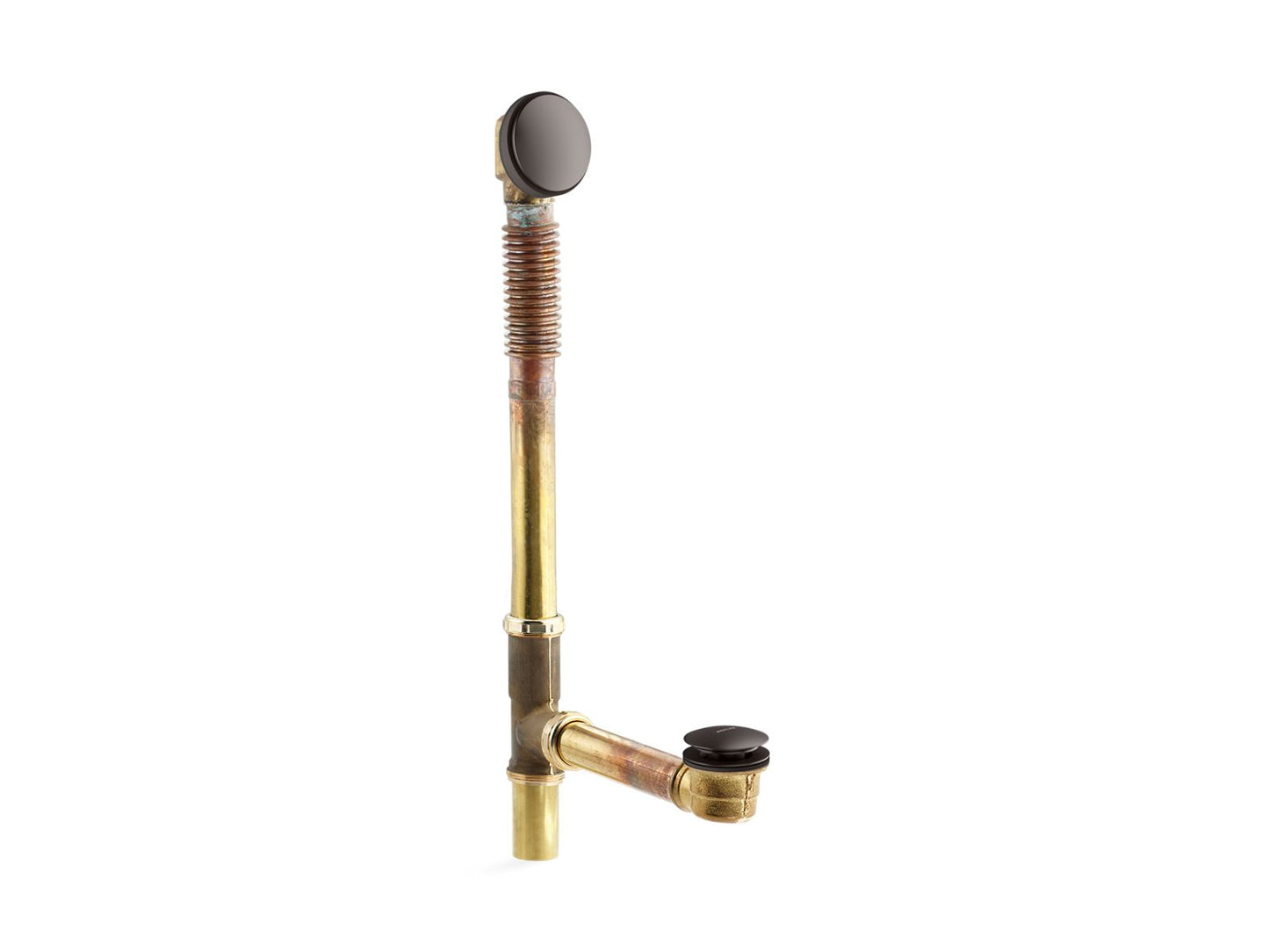 KOHLER K-7259-BGP Brass toe tap bath drain - Brushed Graphite