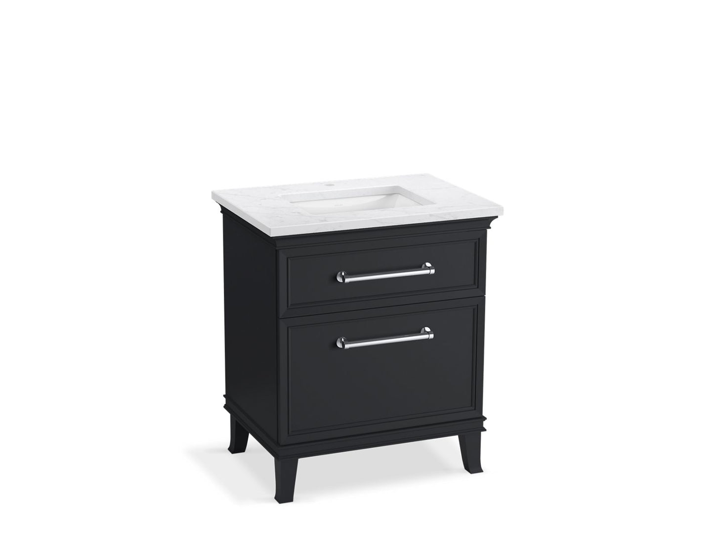 KOHLER K-CM29480-BD2-XTC 30" bathroom vanity cabinet with sink and quartz top - Slate Grey