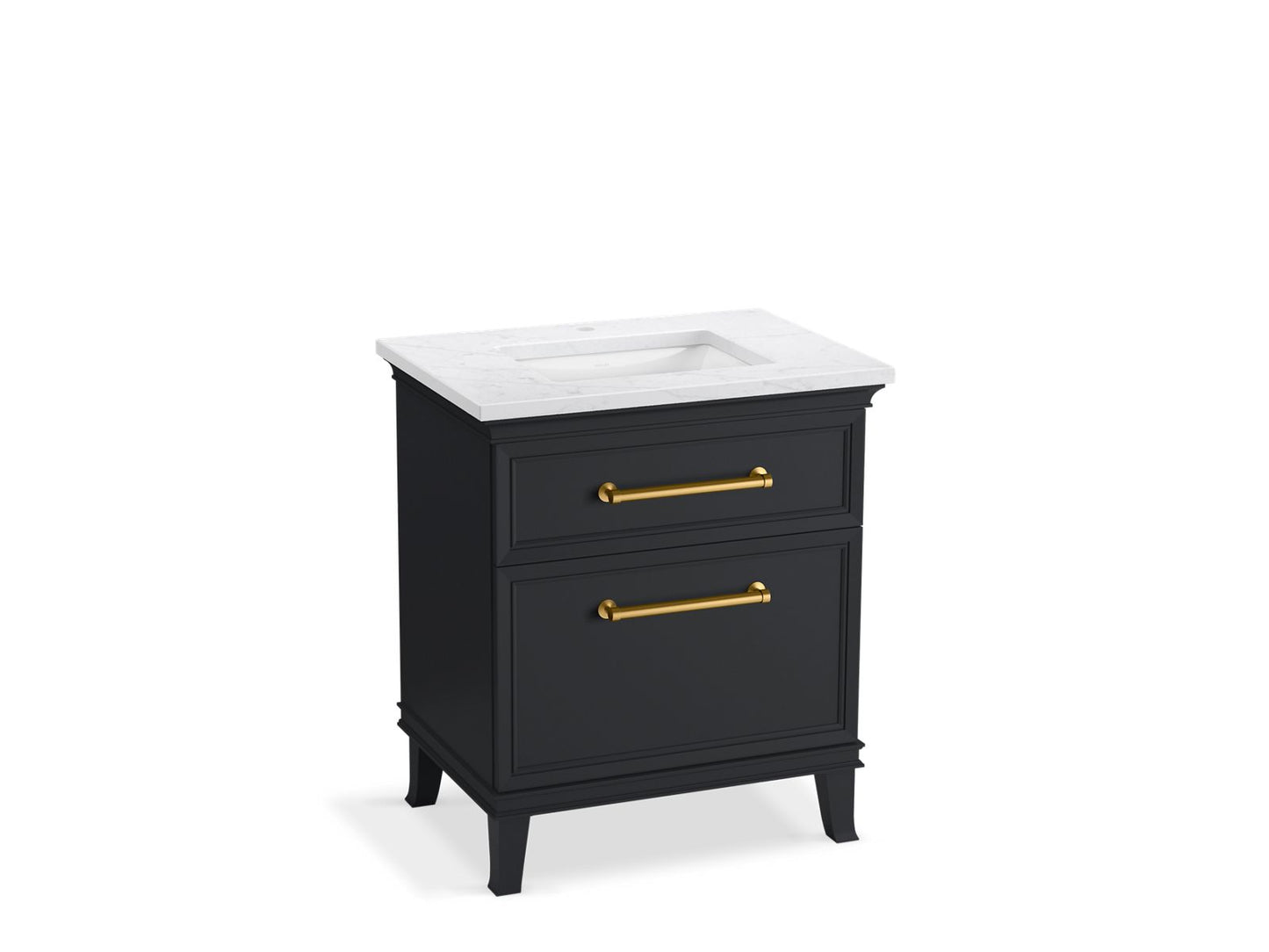 KOHLER K-CM29480-BD2-XTB 30" bathroom vanity cabinet with sink and quartz top - Slate Grey