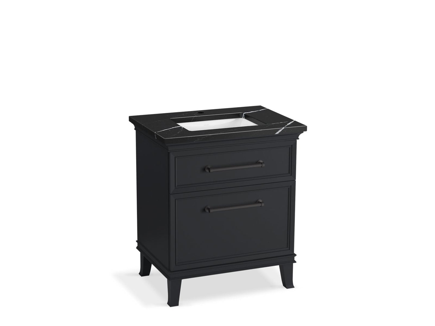 KOHLER K-CM29480-BD2-XEL 30" bathroom vanity cabinet with sink and quartz top - Slate Grey