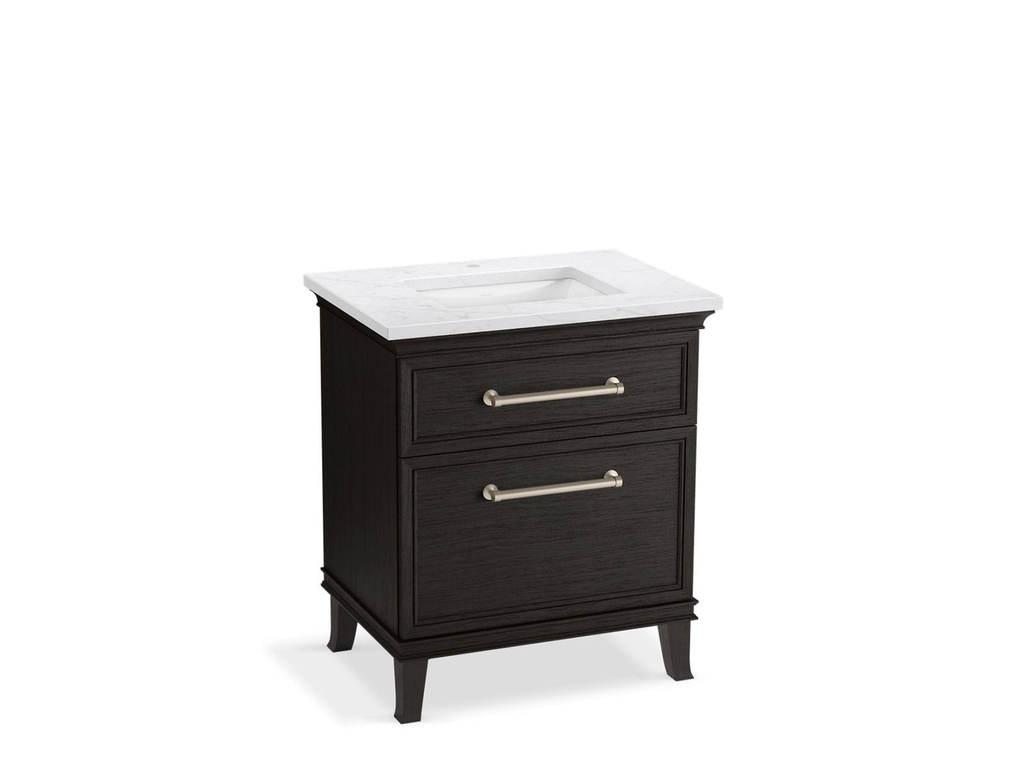 KOHLER K-CM29480-BD2-WTN 30" bathroom vanity cabinet with sink and quartz top - Carbon Oak
