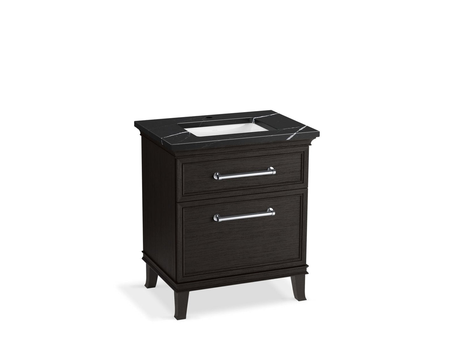 KOHLER K-CM29480-BD2-WEC 30" bathroom vanity cabinet with sink and quartz top - Carbon Oak